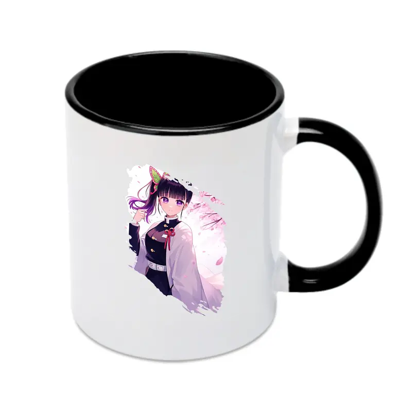 鬼滅の刃 グッズ,栗花落 カナヲ - カラフルマグカップ ・ 陶器 ・ 熱転写プリント ・ 鮮やかデザイン ・ 耐久性 高品質 ・ コーヒー お茶 ギフト用
