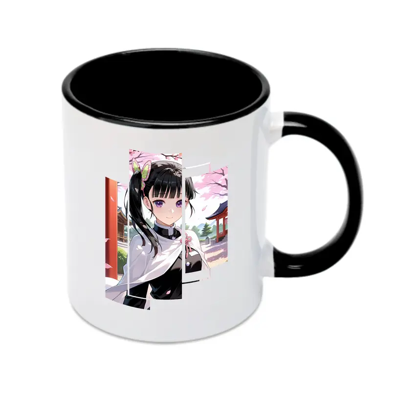 鬼滅の刃 グッズ,栗花落 カナヲ - カラフルマグカップ ・ 陶器 ・ 熱転写プリント ・ 鮮やかデザイン ・ 耐久性 高品質 ・ コーヒー お茶 ギフト用
