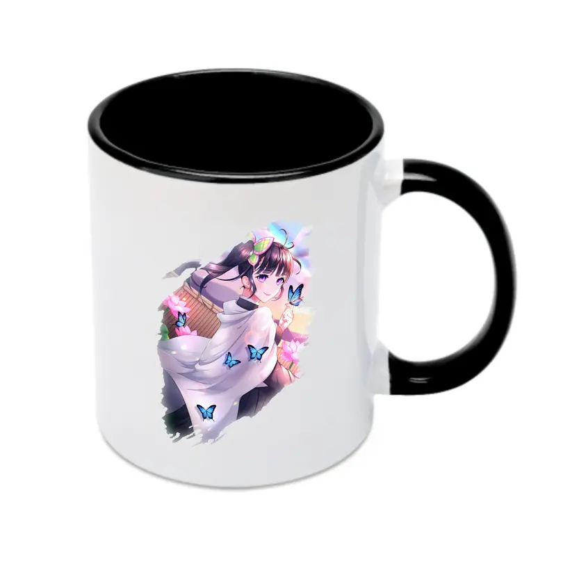 鬼滅の刃 グッズ,栗花落 カナヲ - カラフルマグカップ ・ 陶器 ・ 熱転写プリント ・ 鮮やかデザイン ・ 耐久性 高品質 ・ コーヒー お茶 ギフト用
