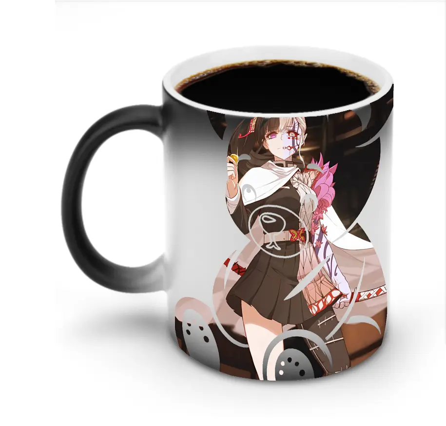 鬼滅の刃 グッズ,栗花落 カナヲ - 変色マグカップ ・ セラミック ・ 熱転写プリント ・ 耐久性 高品質 ・ ギフト・自宅用 コーヒー お茶