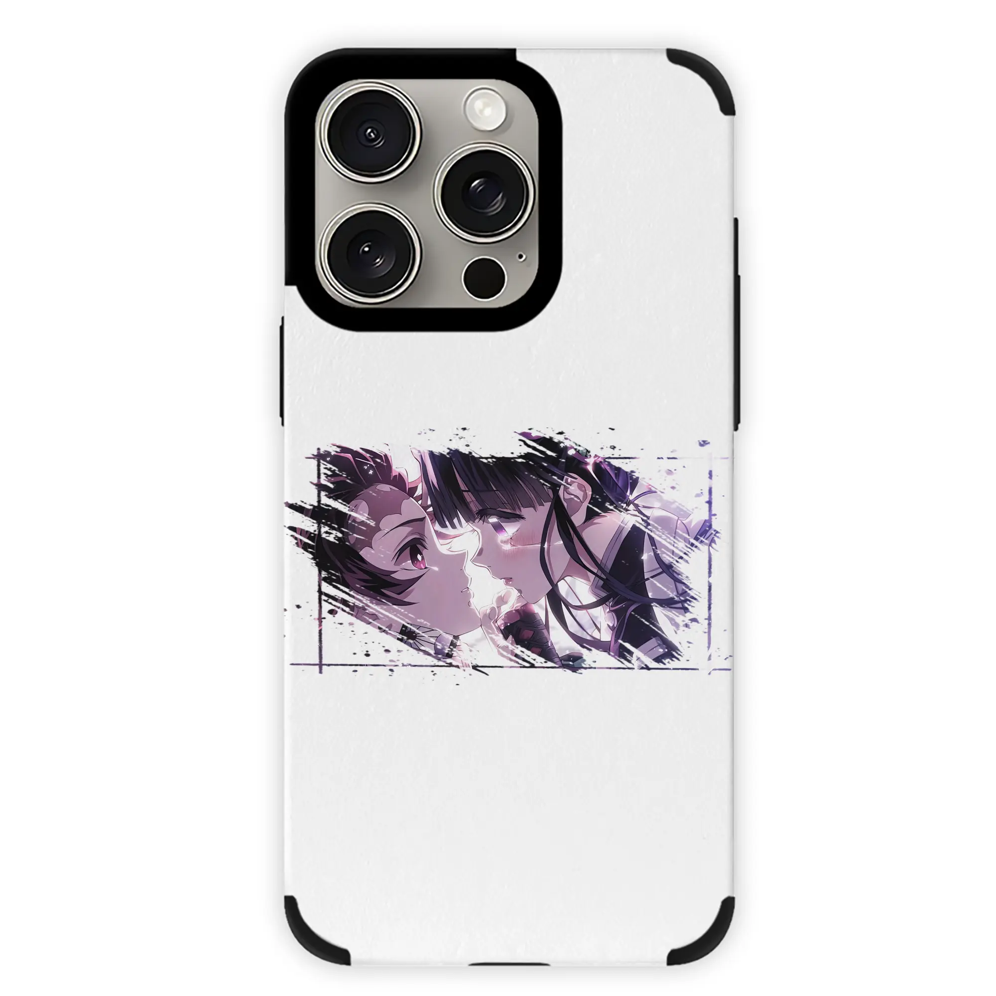 鬼滅の刃 グッズ,栗花落 カナヲ - IPhone15ProMax対応 ・ PUレザースマホケース ・ 耐衝撃 ・ 黄変防止 ・ 360度全面保護 ・ 柔らか手触り ・ 3D立体ボタン