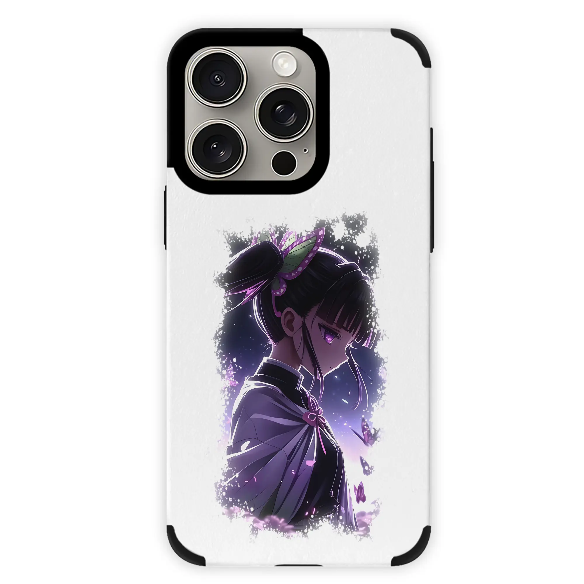 鬼滅の刃 グッズ,栗花落 カナヲ - IPhone15ProMax対応 ・ PUレザースマホケース ・ 耐衝撃 ・ 黄変防止 ・ 360度全面保護 ・ 柔らか手触り ・ 3D立体ボタン