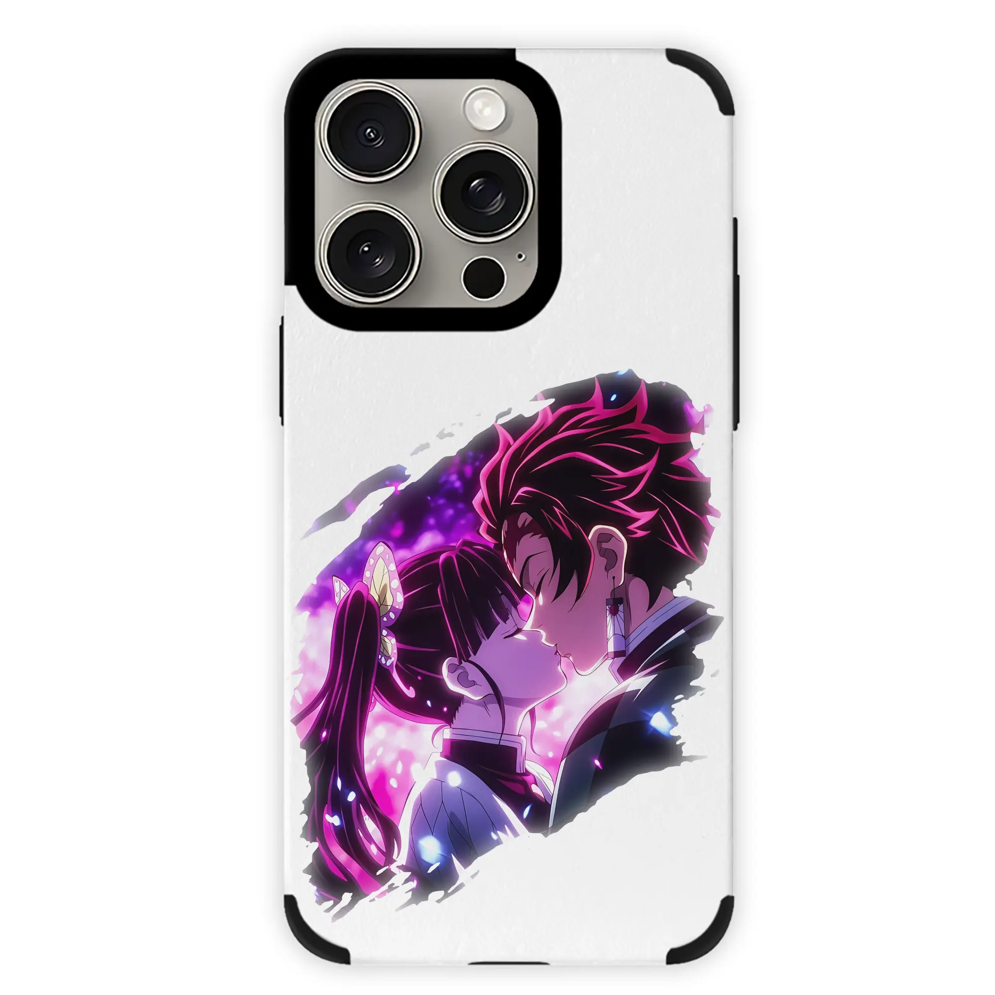 鬼滅の刃 グッズ,栗花落 カナヲ - IPhone15ProMax対応 ・ PUレザースマホケース ・ 耐衝撃 ・ 黄変防止 ・ 360度全面保護 ・ 柔らか手触り ・ 3D立体ボタン