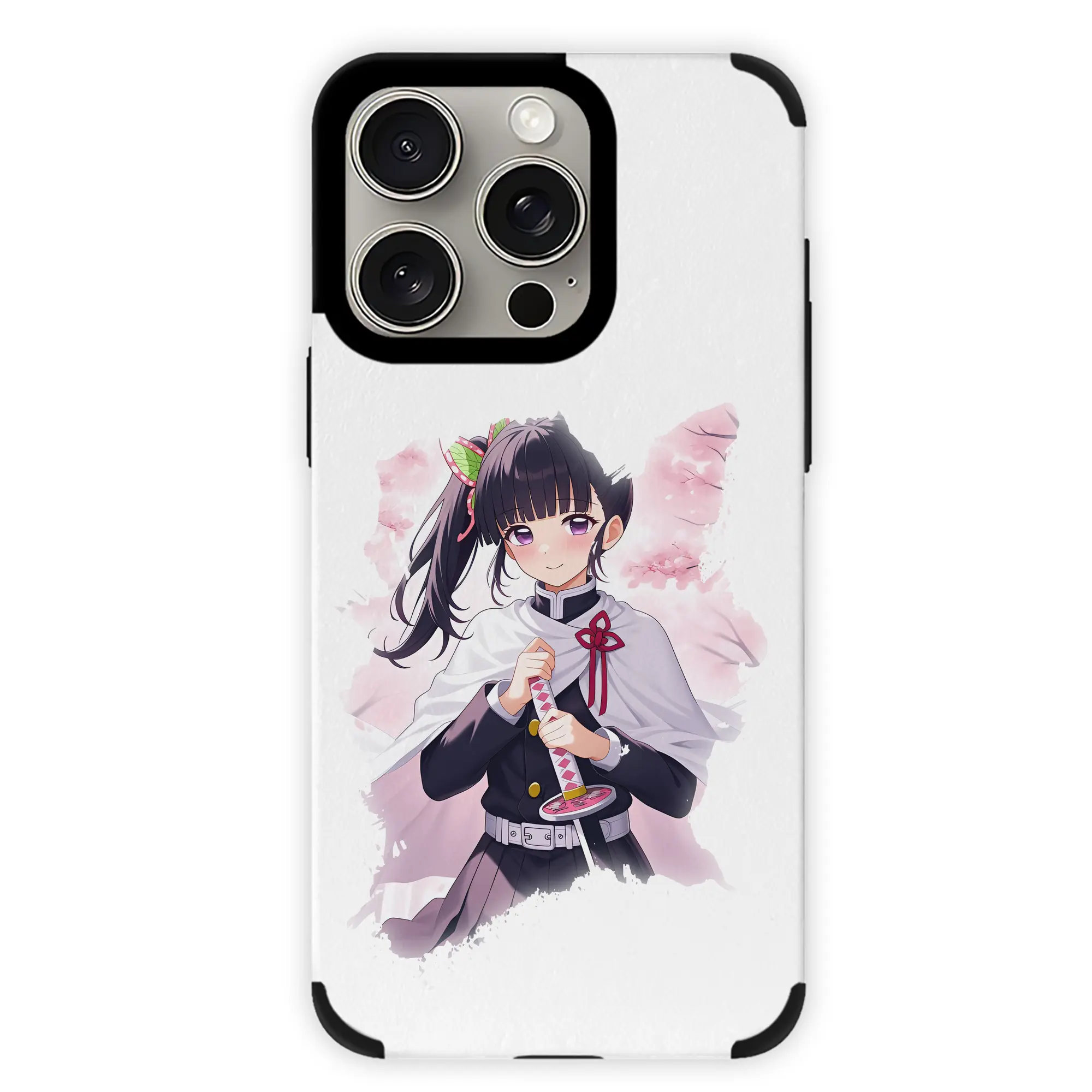 鬼滅の刃 グッズ,栗花落 カナヲ - IPhone15ProMax対応 ・ PUレザースマホケース ・ 耐衝撃 ・ 黄変防止 ・ 360度全面保護 ・ 柔らか手触り ・ 3D立体ボタン