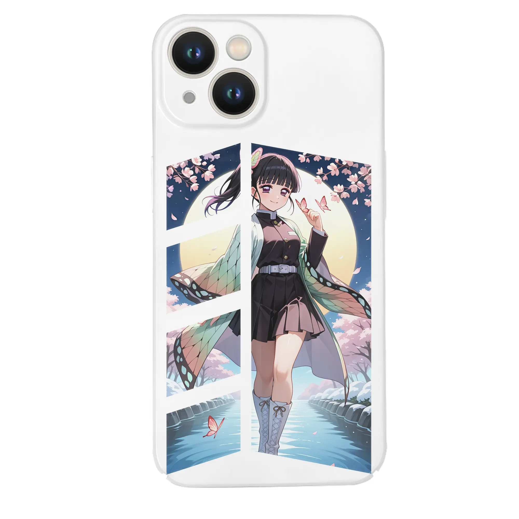 鬼滅の刃 グッズ,栗花落 カナヲ - IPhone 14シリーズ対応 ・ ハードケース ・ 衝撃吸収 ・ 360度密着 ・ カメラ保護 ・ 高品質プラスチック ・ 快適操作