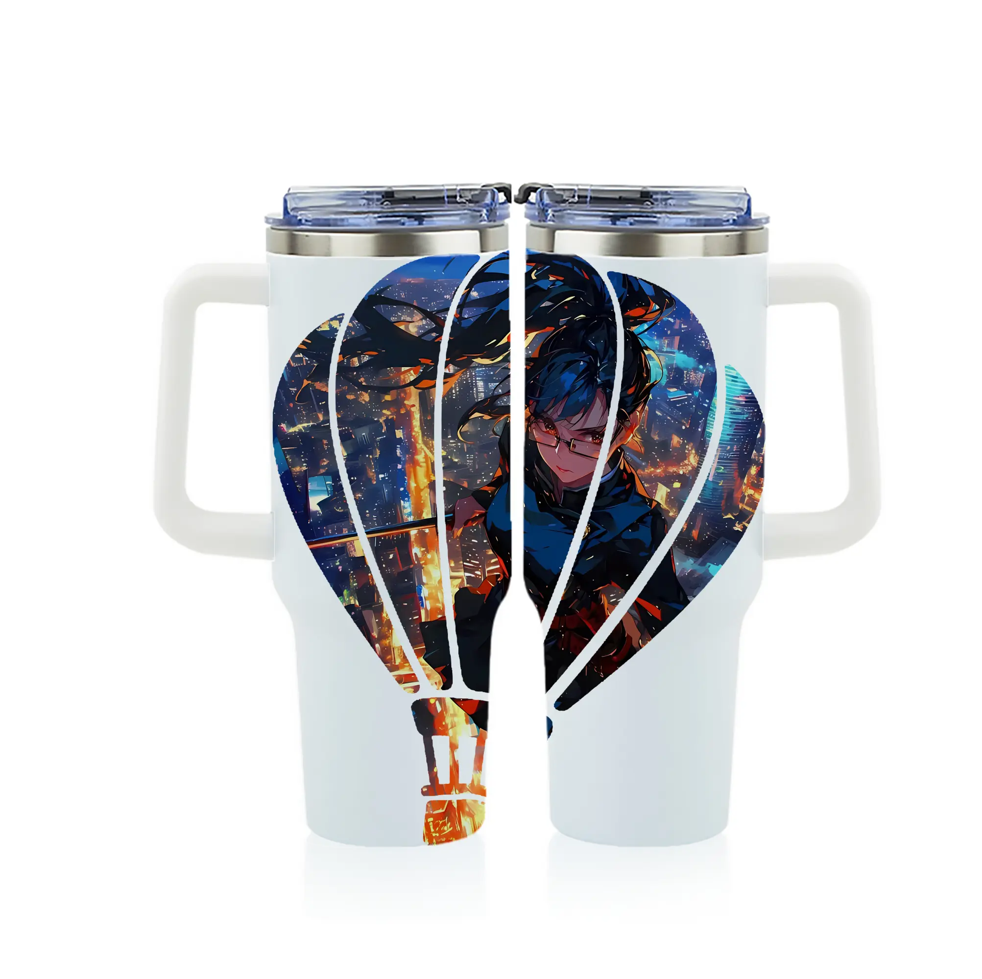 呪術廻戦 グッズ,禪院 真希 - 1200mL フルプリント車用タンブラー ・ 304ステンレス 内側 ・ 201ステンレス 外側 ・ 保温 保冷 ・ 通勤 ドライブ アウトドア用