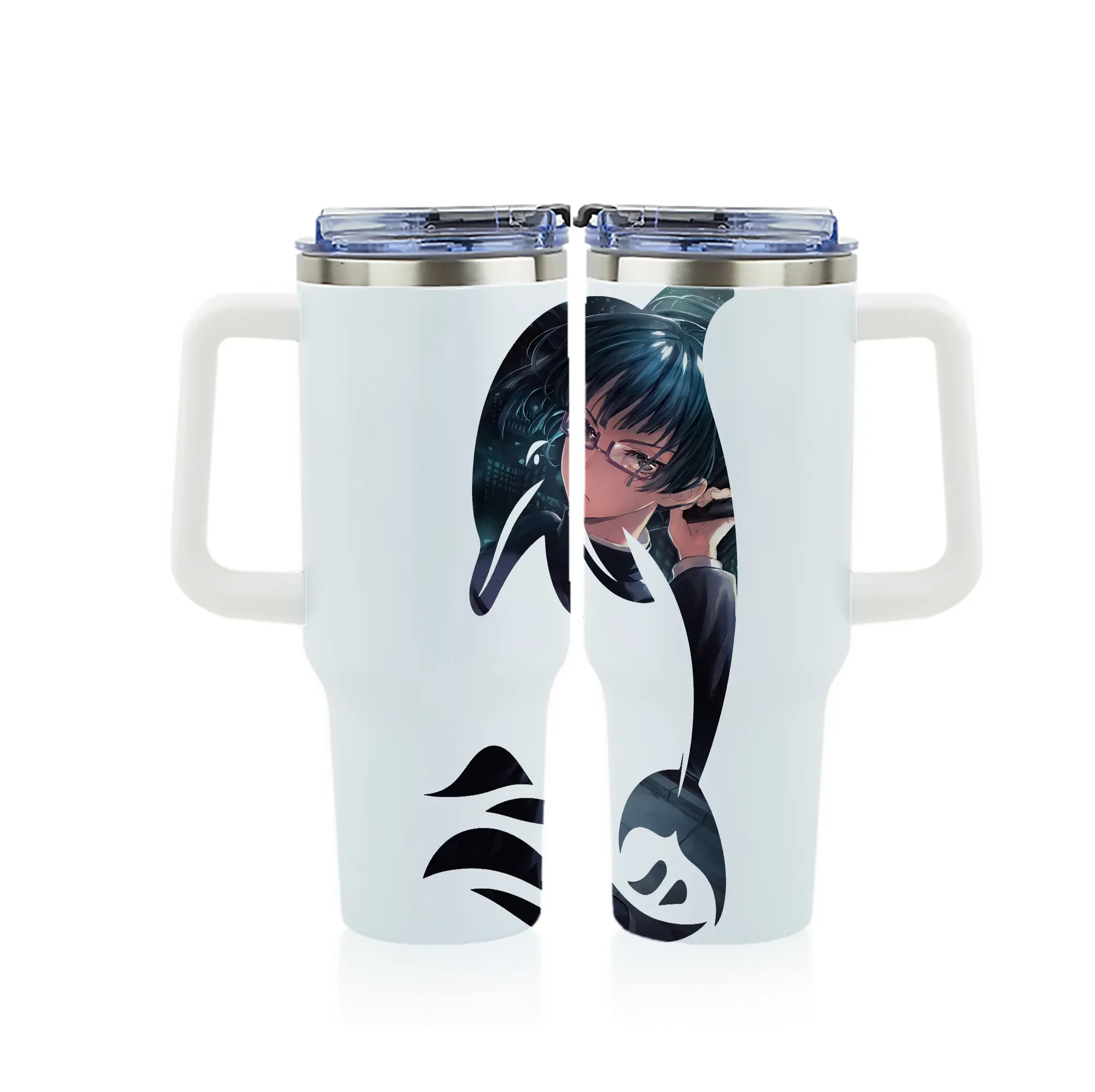 呪術廻戦 グッズ,禪院 真希 - 1200mL フルプリント車用タンブラー ・ 304ステンレス 内側 ・ 201ステンレス 外側 ・ 保温 保冷 ・ 通勤 ドライブ アウトドア用