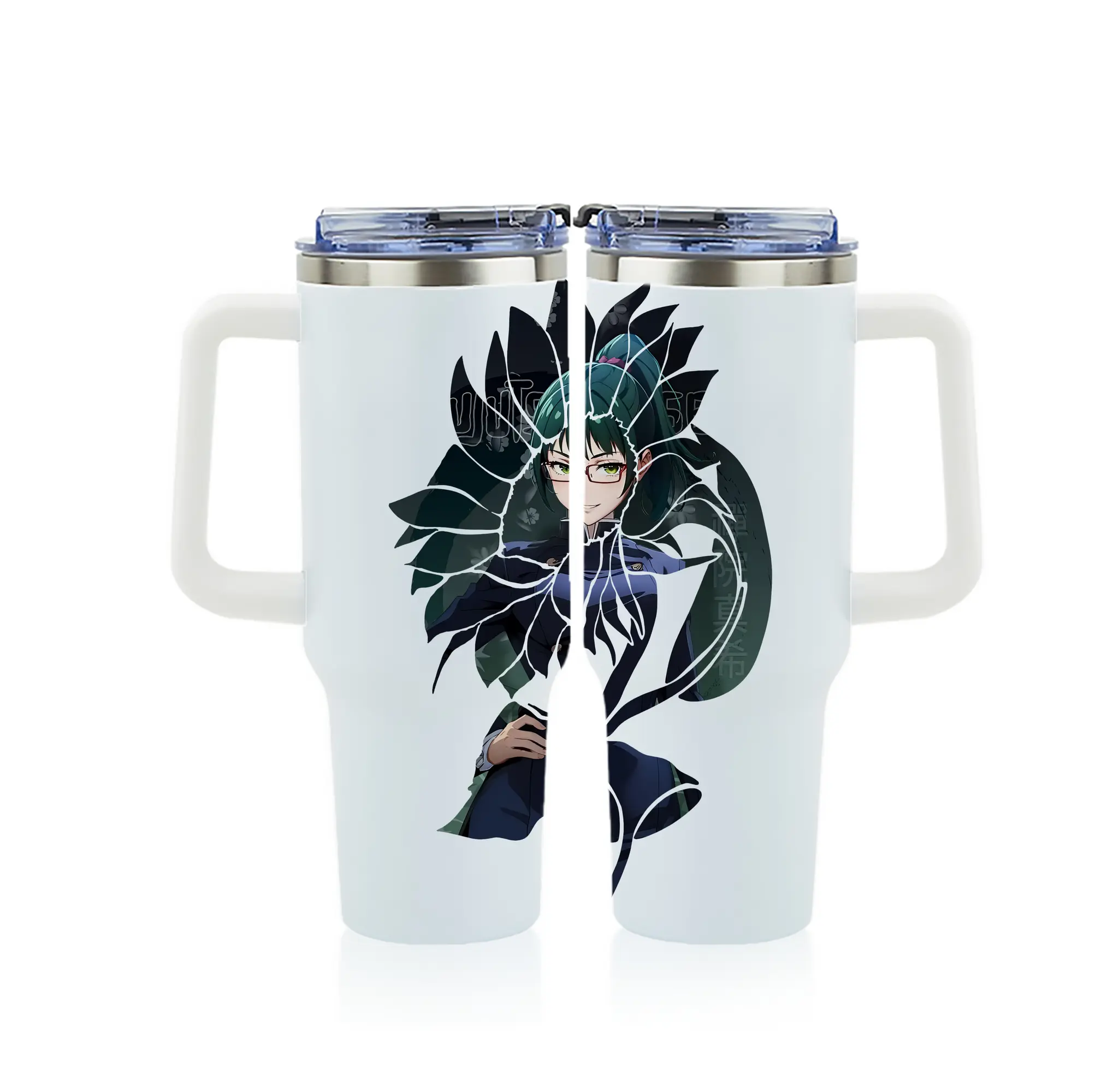 呪術廻戦 グッズ,禪院 真希 - 1200mL フルプリント車用タンブラー ・ 304ステンレス 内側 ・ 201ステンレス 外側 ・ 保温 保冷 ・ 通勤 ドライブ アウトドア用