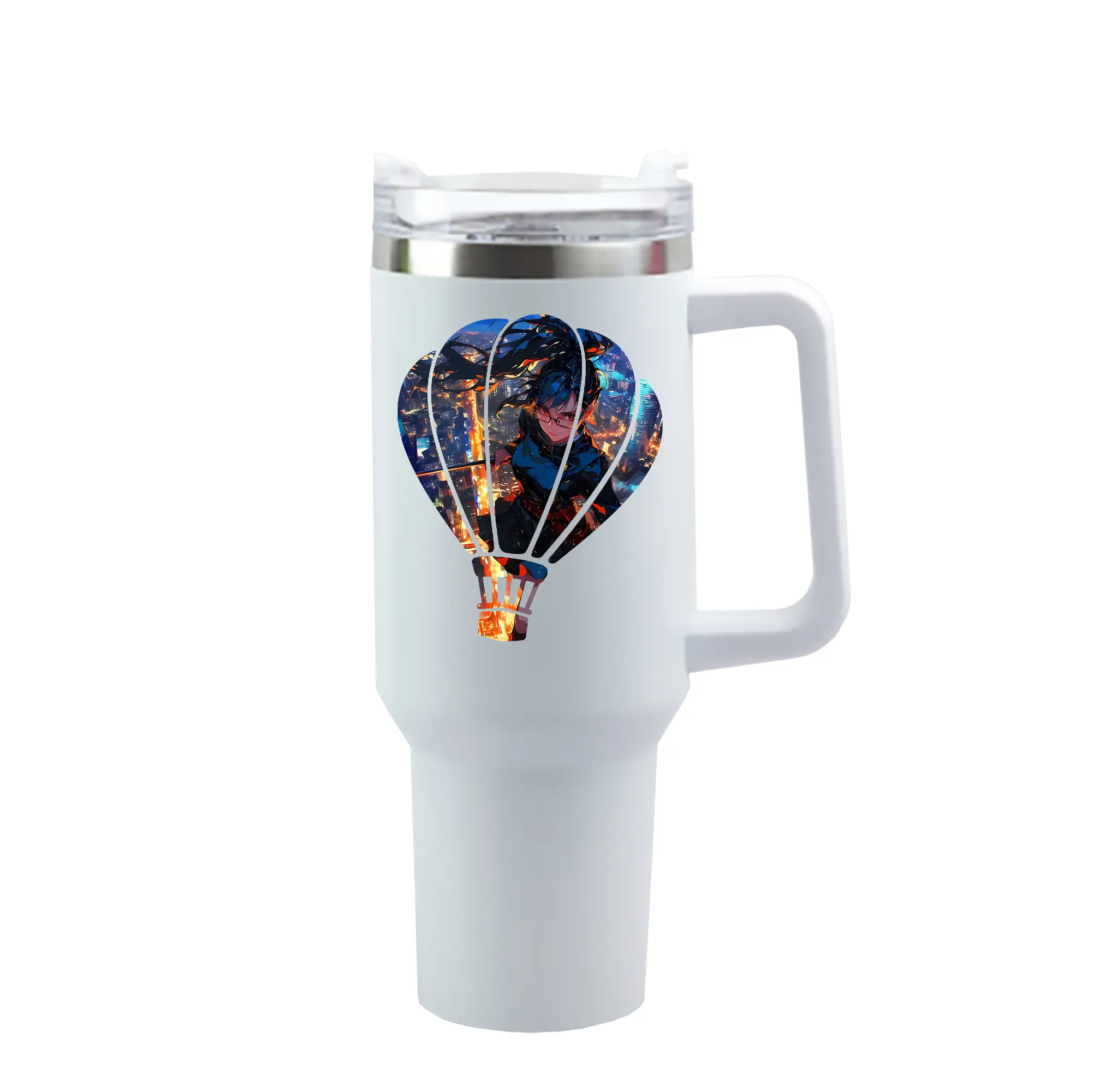 呪術廻戦 グッズ,禪院 真希 - 1200mL 車用タンブラー ・ クリスタルステッカー ・ 304ステンレス 内側 ・ 201ステンレス 外側 ・ 保温 保冷 ・ ハンドル＆ストロー付き ・ 通勤 ドライブ アウトドア用