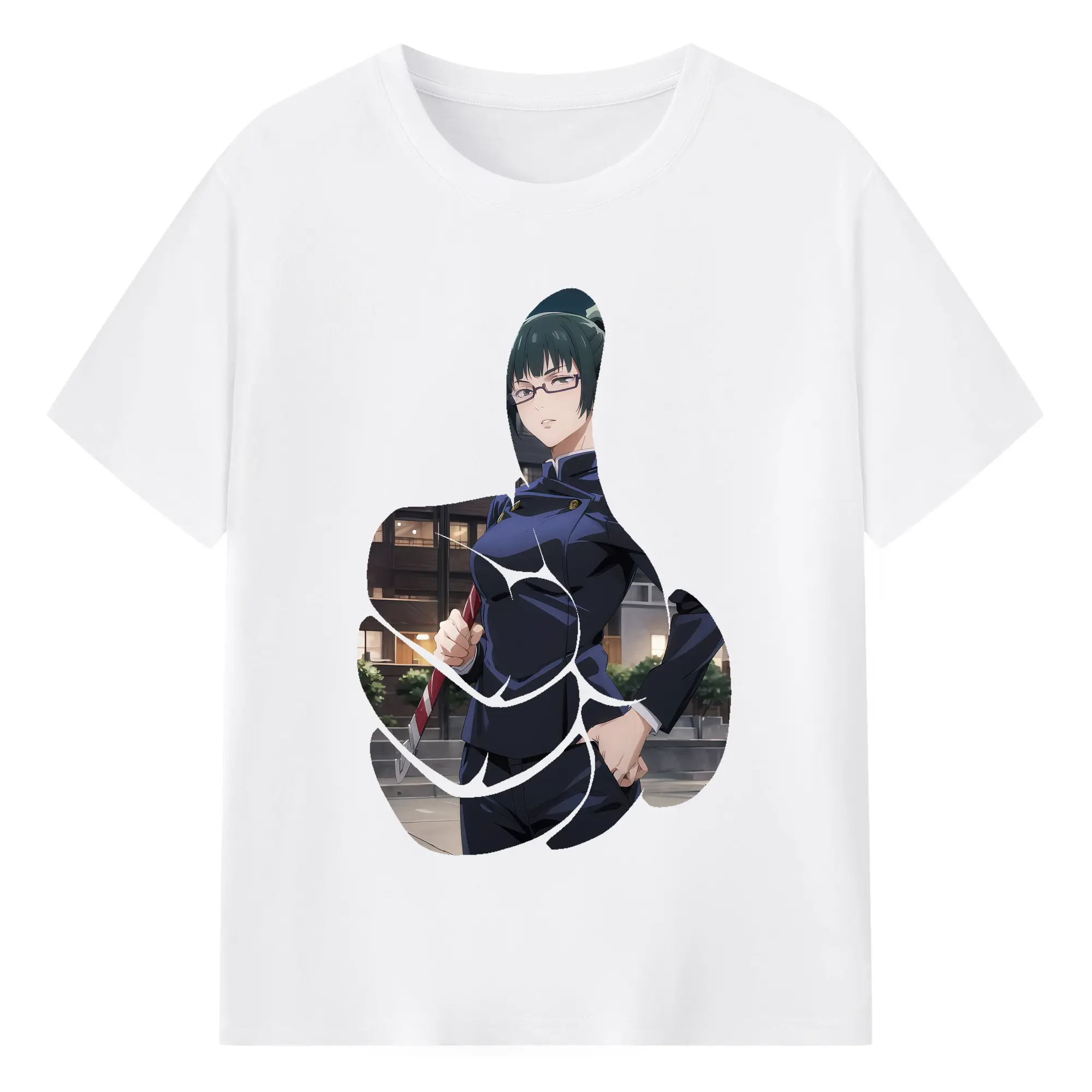 呪術廻戦 グッズ,禪院 真希 - 綿100％ 半袖Tシャツ ・ フロントプリント ・ 快適 通気性 ・ 日常使い 散歩 スポーツ用