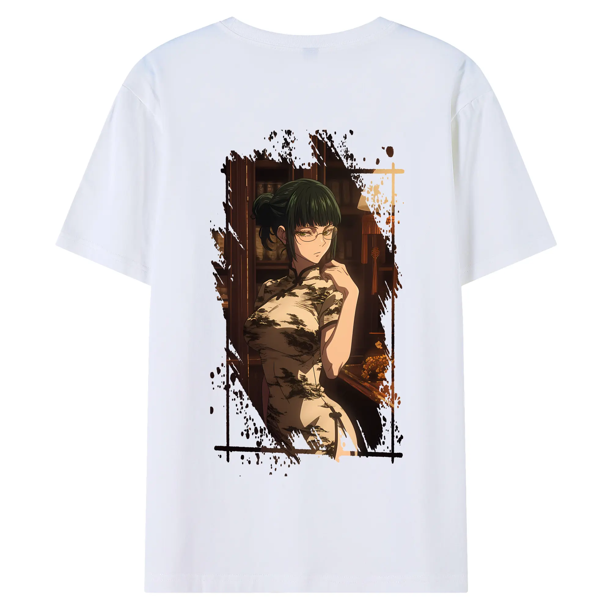 呪術廻戦 グッズ,禪院 真希 - 綿100％ 半袖Tシャツ ・ バックプリント ・ 快適 通気性 ・ 日常使い 散歩 スポーツ用