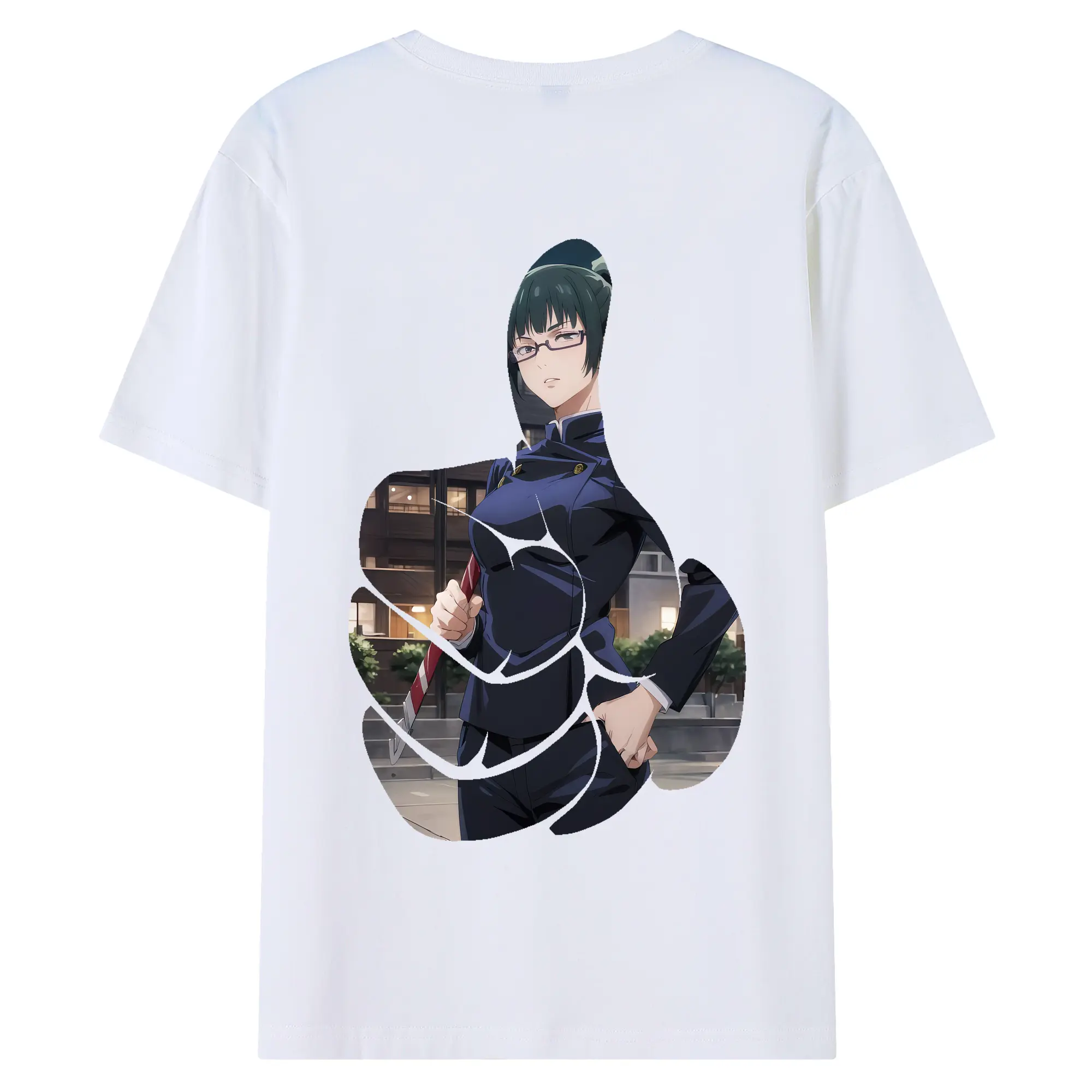 呪術廻戦 グッズ,禪院 真希 - 綿100％ 半袖Tシャツ ・ バックプリント ・ 快適 通気性 ・ 日常使い 散歩 スポーツ用