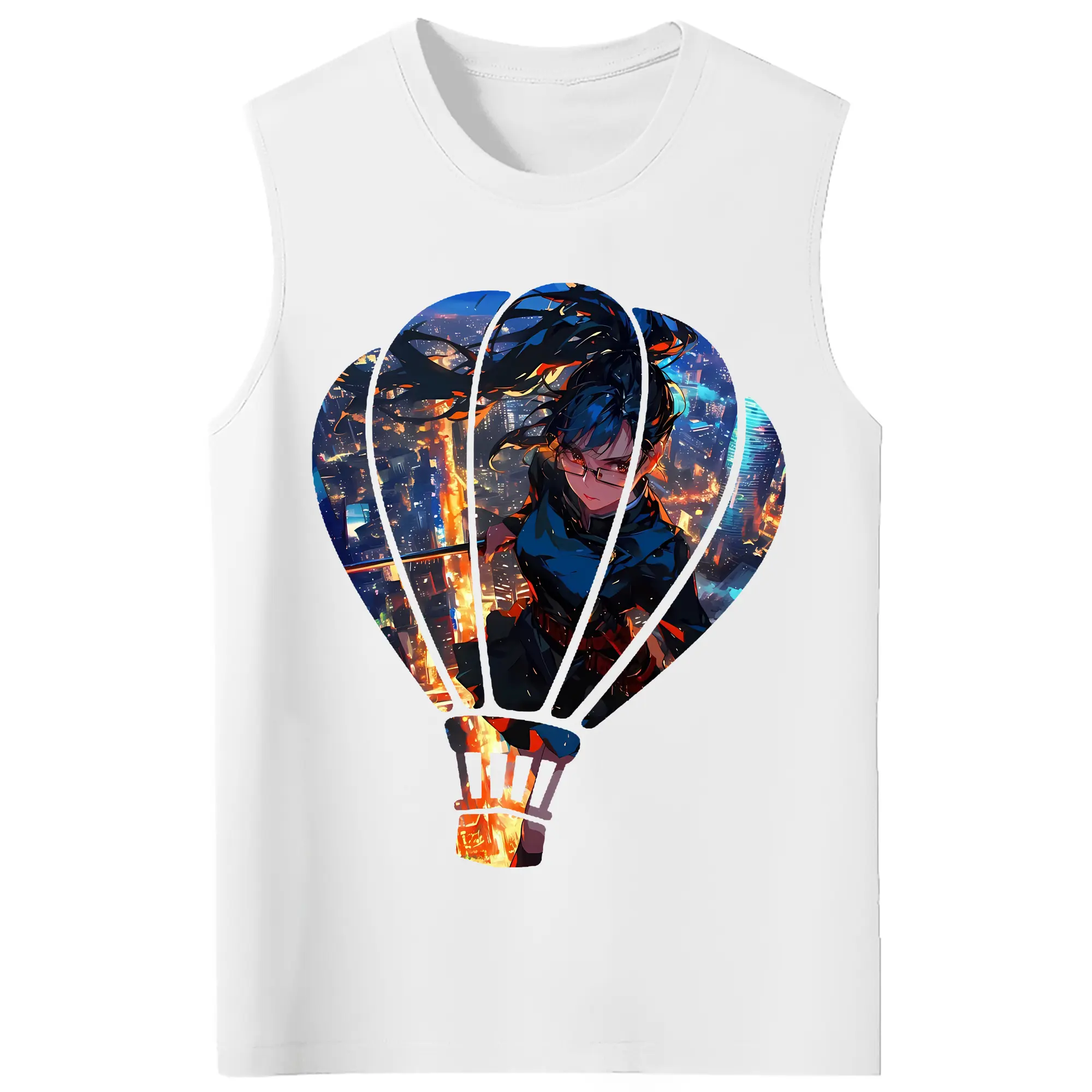 呪術廻戦 グッズ,禪院 真希 - コットン100％ タンクトップ ・ フロントプリント ・ タイトフィット ・ 快適 通気性 ・ スポーツ カジュアル 散歩用