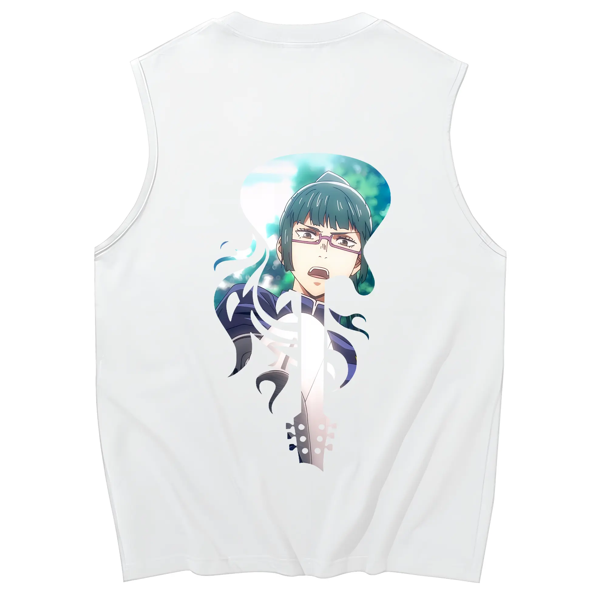 呪術廻戦 グッズ,禪院 真希 - コットン100％ タンクトップ ・ 背面プリント ・ タイトシルエット ・ 快適 通気性 ・ スポーツ カジュアル 散歩用