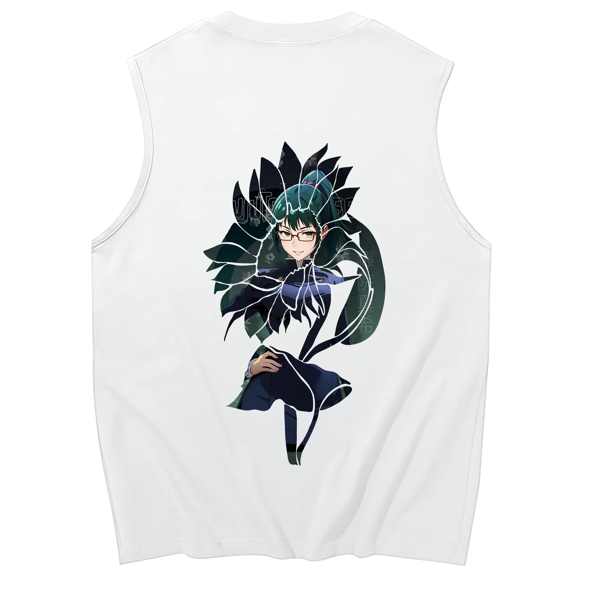 呪術廻戦 グッズ,禪院 真希 - コットン100％ タンクトップ ・ 背面プリント ・ タイトシルエット ・ 快適 通気性 ・ スポーツ カジュアル 散歩用