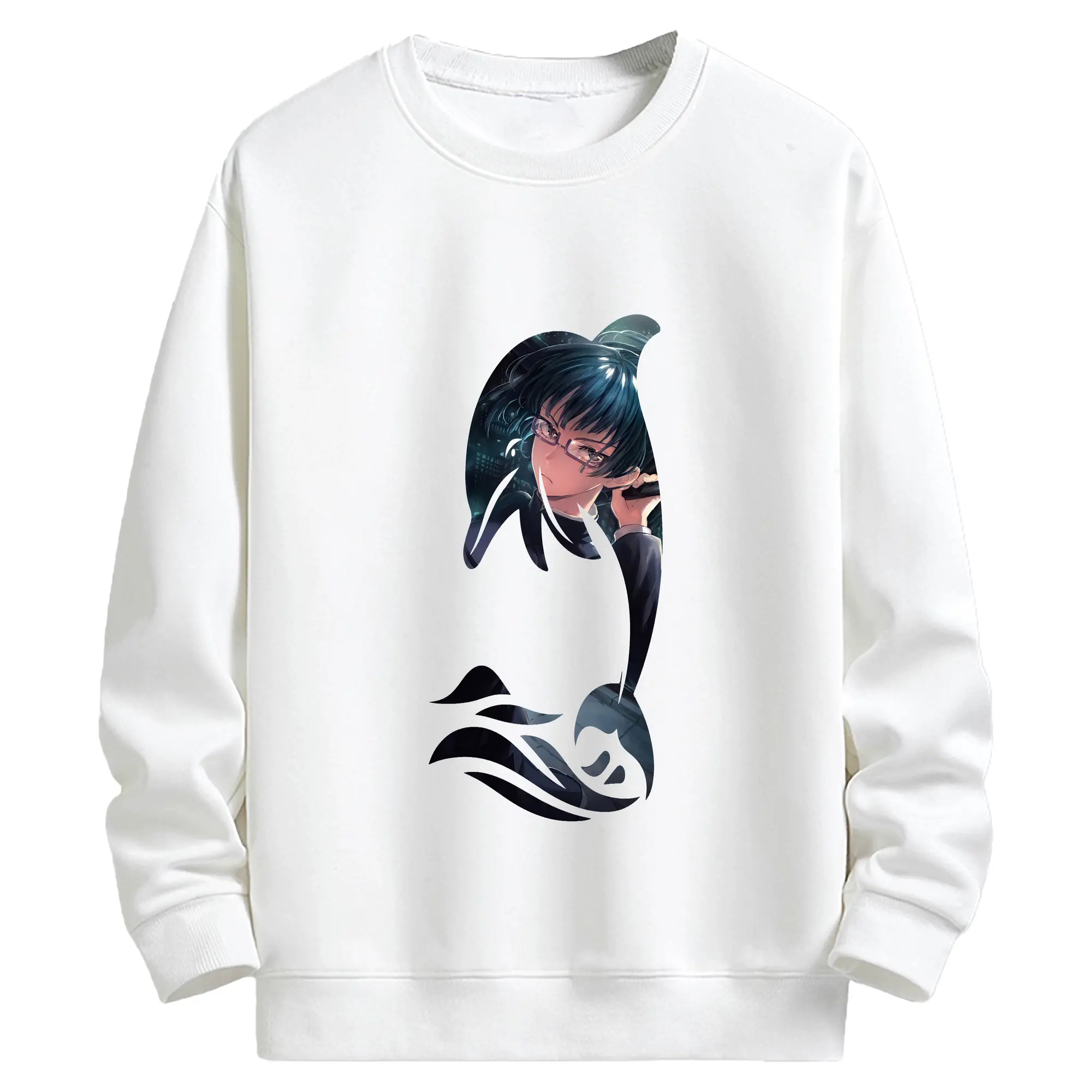呪術廻戦 グッズ,禪院 真希 - 高品質 クルーネック スウェット ・ コットン59％ ポリエステル41％ ・ ユニセックス 長袖 トレーナー ・ カジュアル デイリー スポーツ 散歩用