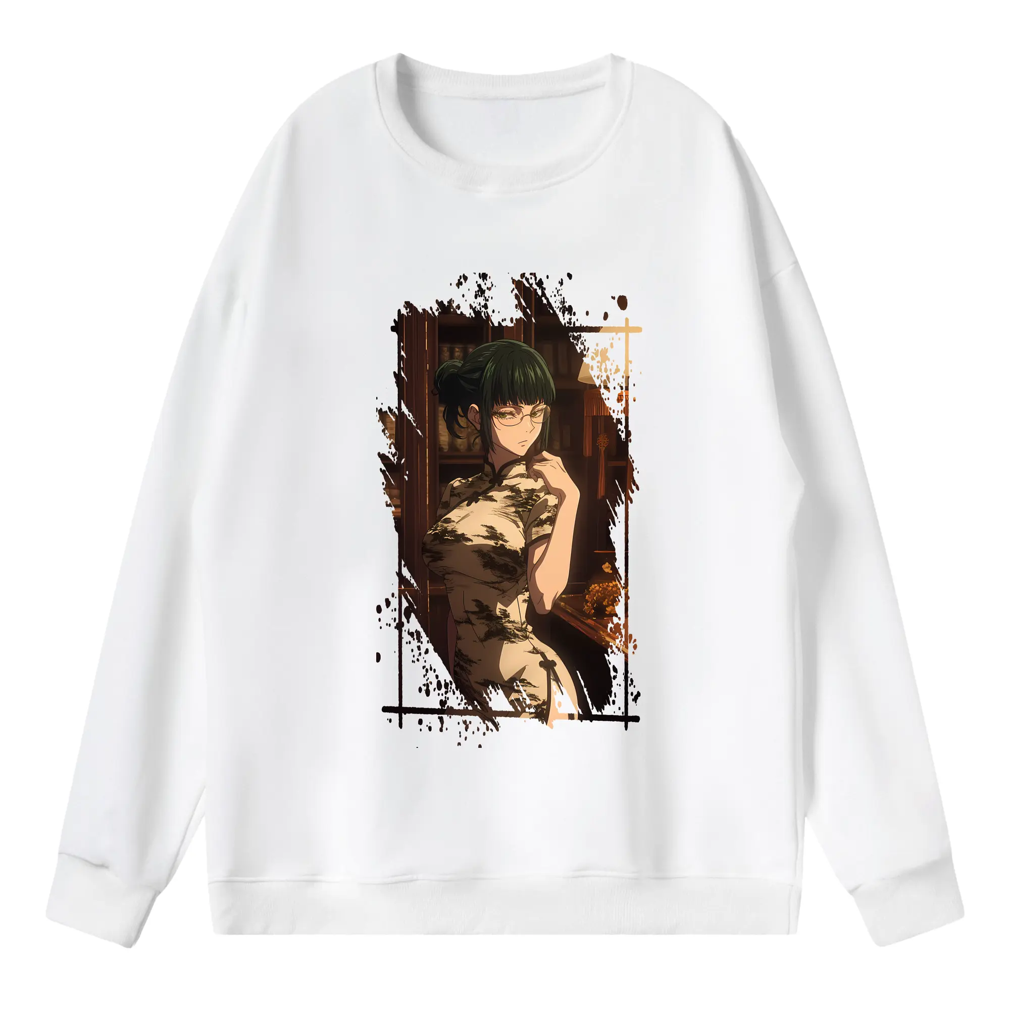呪術廻戦 グッズ,禪院 真希 - 薄手 クルーネック スウェット 裏毛260g · ポリエステル 春秋向け カジュアル 男女兼用 · トレーナー デイリー スポーツ 散歩に最適