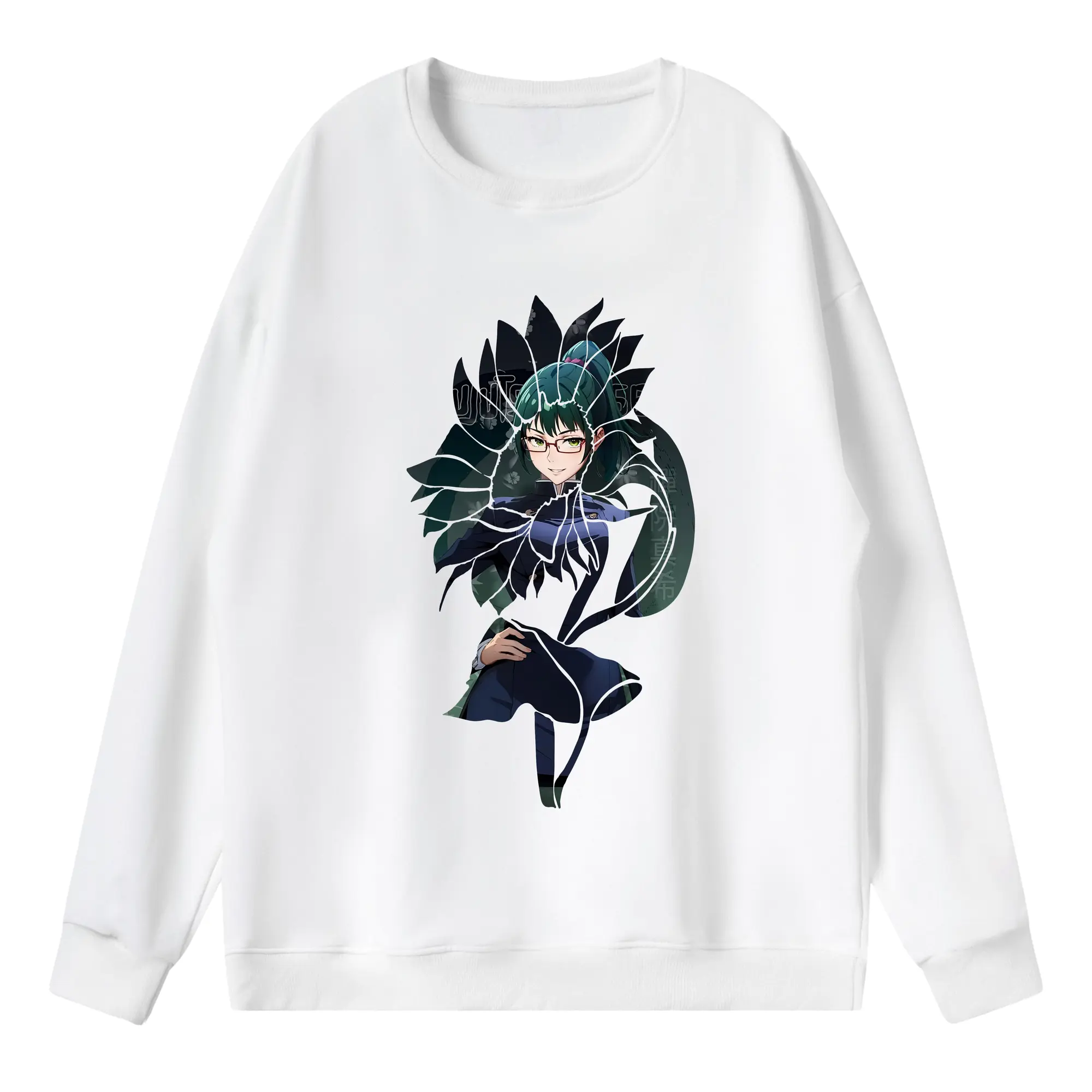 呪術廻戦 グッズ,禪院 真希 - 薄手 クルーネック スウェット 裏毛260g · ポリエステル 春秋向け カジュアル 男女兼用 · トレーナー デイリー スポーツ 散歩に最適