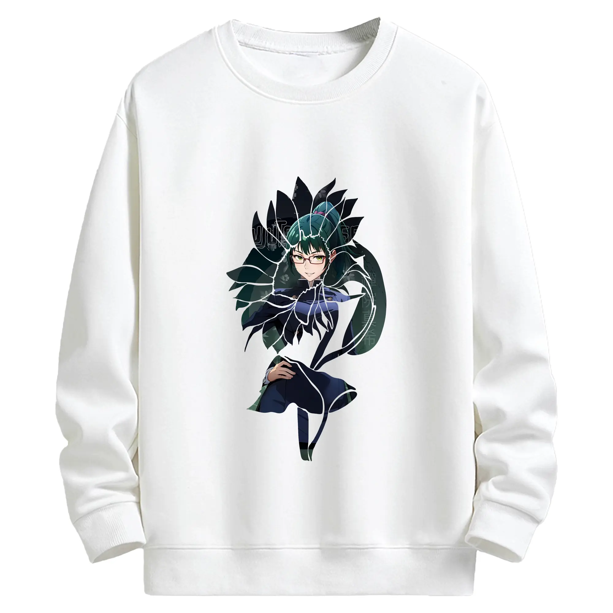 呪術廻戦 グッズ,禪院 真希 - キッズ クルーネックスウェットシャツ ・ フロントプリント ・ 綿80％ ポリエステル20％ ・ 快適 通学 スポーツ 日常使い お散歩用