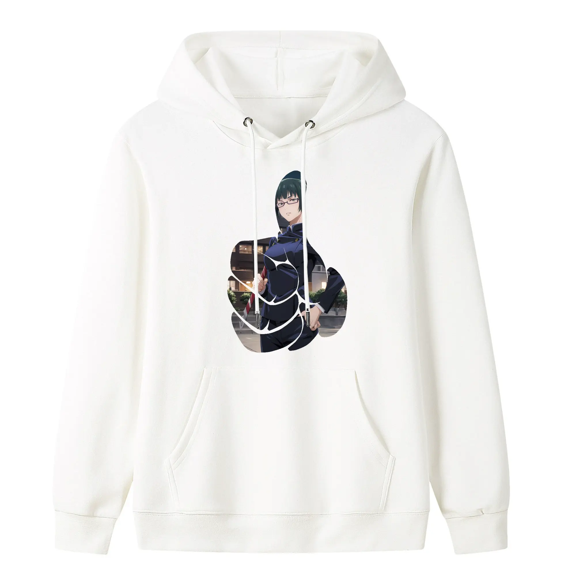 呪術廻戦 グッズ,禪院 真希 - キッズ フード付きパーカー ・ フロントプリント ・ ポリエステル100％ ・ 快適 通学 スポーツ 日常使い お散歩用