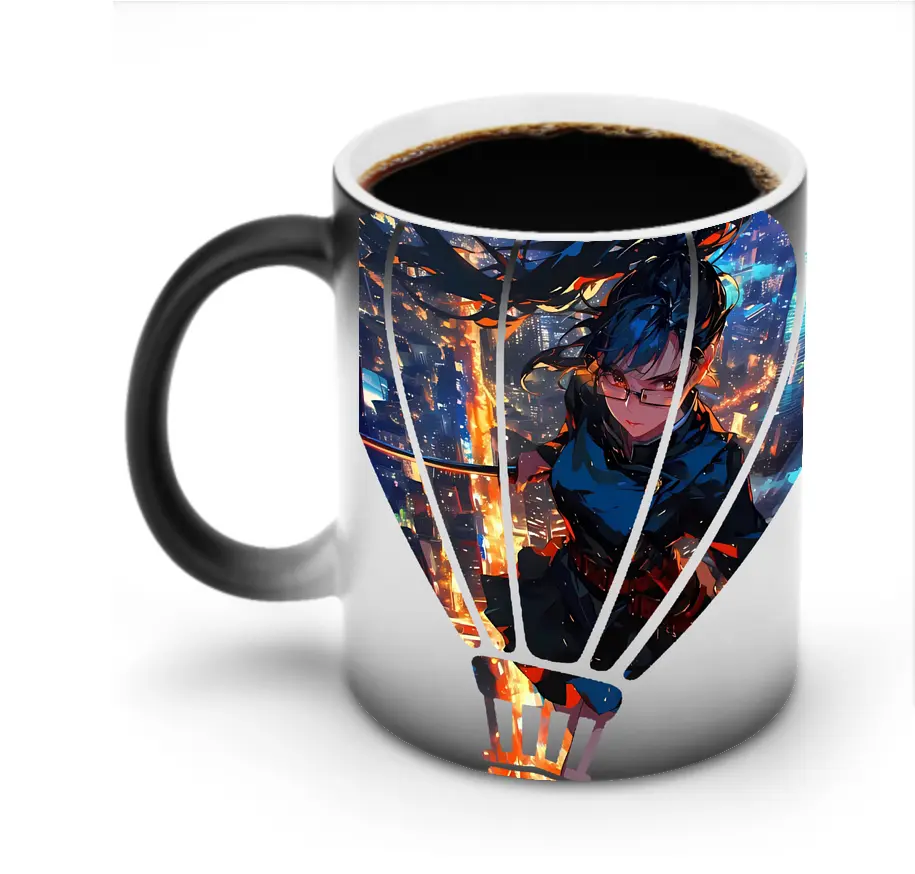 呪術廻戦 グッズ,禪院 真希 - 変色マグカップ ・ セラミック ・ 熱転写プリント ・ 耐久性 高品質 ・ ギフト・自宅用 コーヒー お茶