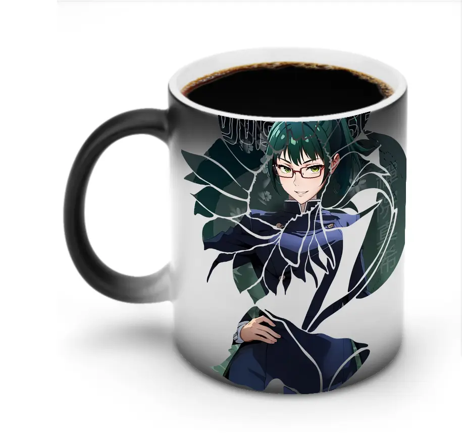 呪術廻戦 グッズ,禪院 真希 - 変色マグカップ ・ セラミック ・ 熱転写プリント ・ 耐久性 高品質 ・ ギフト・自宅用 コーヒー お茶