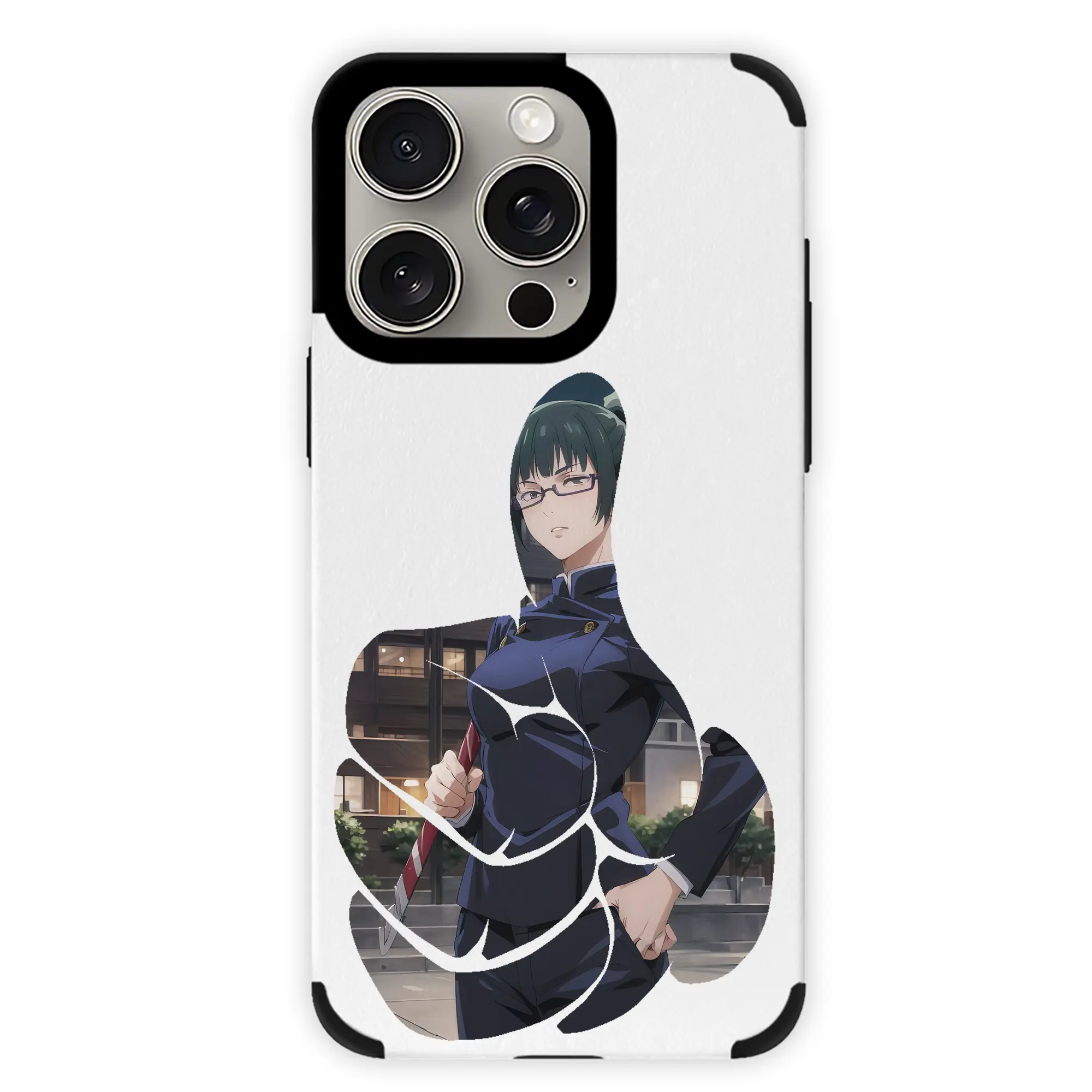 呪術廻戦 グッズ,禪院 真希 - IPhone15ProMax対応 ・ PUレザースマホケース ・ 耐衝撃 ・ 黄変防止 ・ 360度全面保護 ・ 柔らか手触り ・ 3D立体ボタン