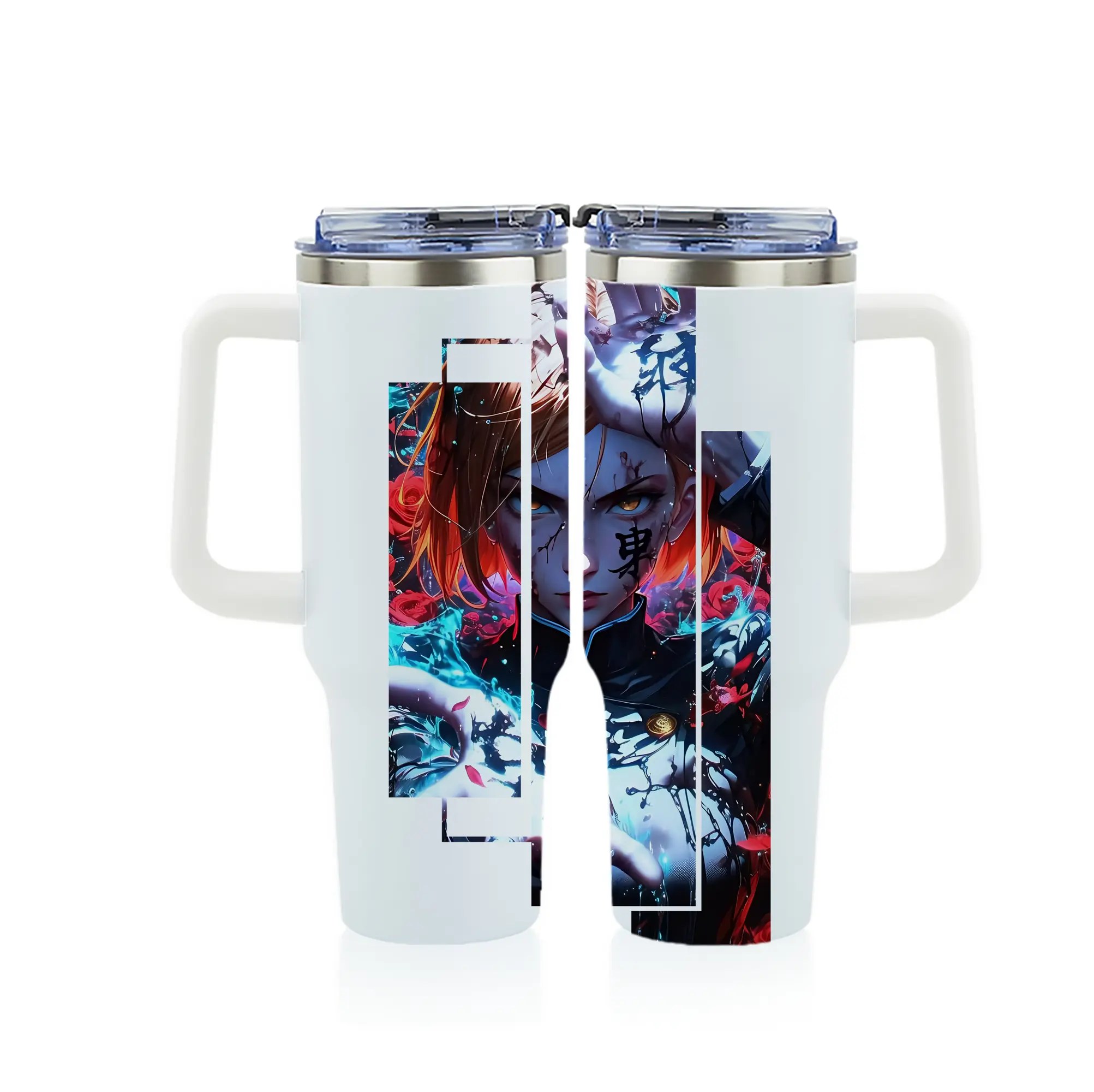 呪術廻戦 グッズ,釘崎 野薔薇 - 1200mL フルプリント車用タンブラー ・ 304ステンレス 内側 ・ 201ステンレス 外側 ・ 保温 保冷 ・ 通勤 ドライブ アウトドア用