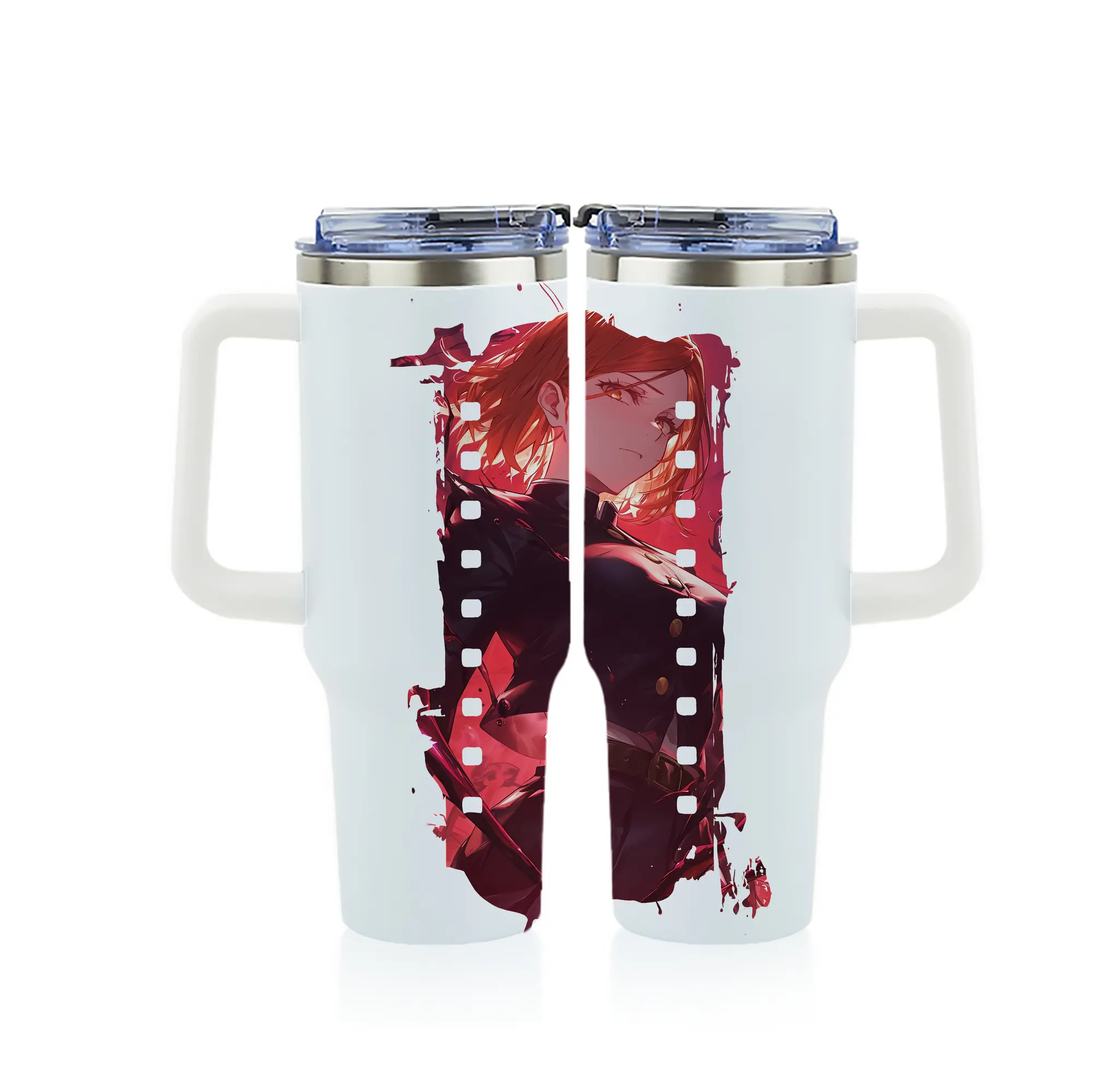 呪術廻戦 グッズ,釘崎 野薔薇 - 1200mL フルプリント車用タンブラー ・ 304ステンレス 内側 ・ 201ステンレス 外側 ・ 保温 保冷 ・ 通勤 ドライブ アウトドア用