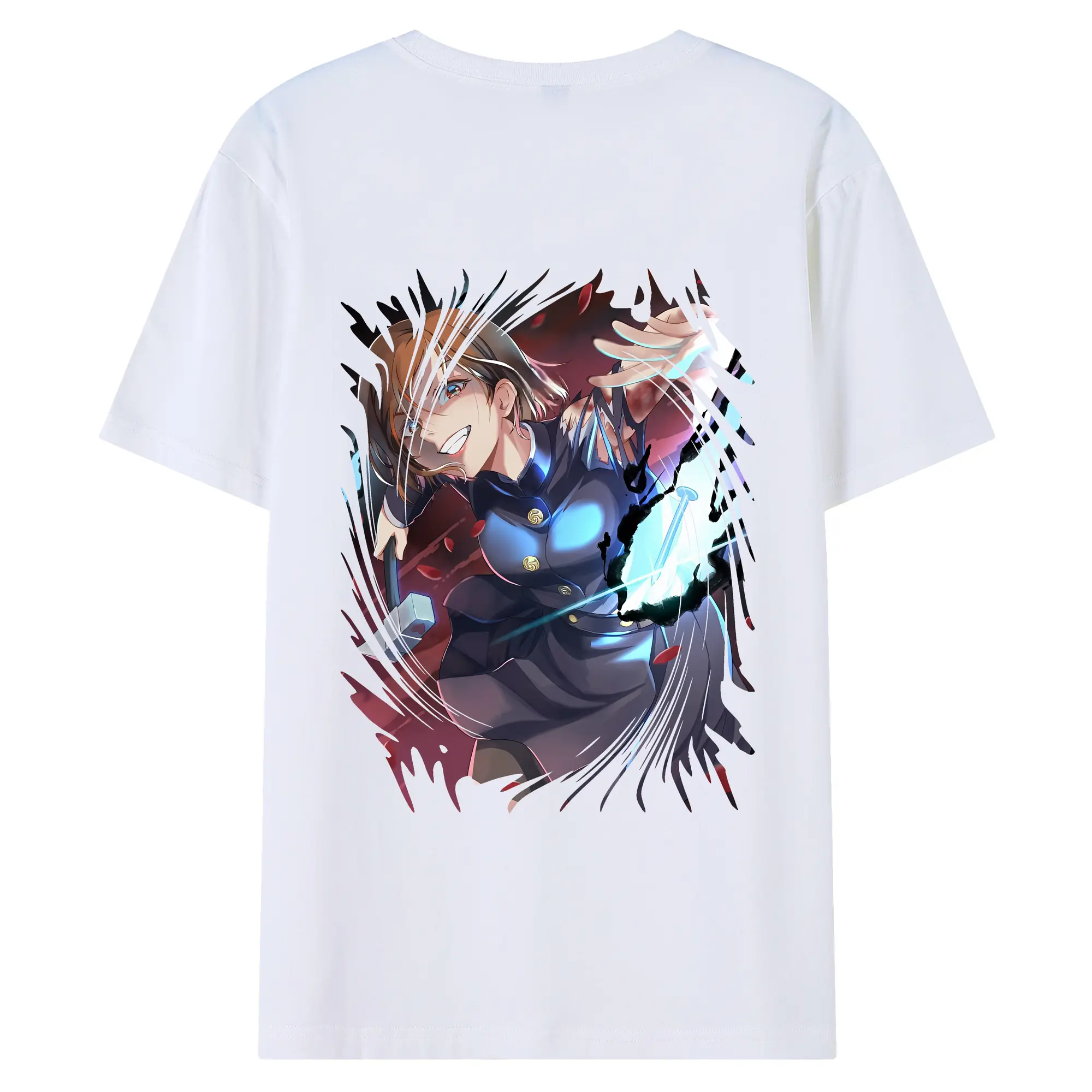 呪術廻戦 グッズ,釘崎 野薔薇 - 綿100％ 半袖Tシャツ ・ バックプリント ・ 快適 通気性 ・ 日常使い 散歩 スポーツ用