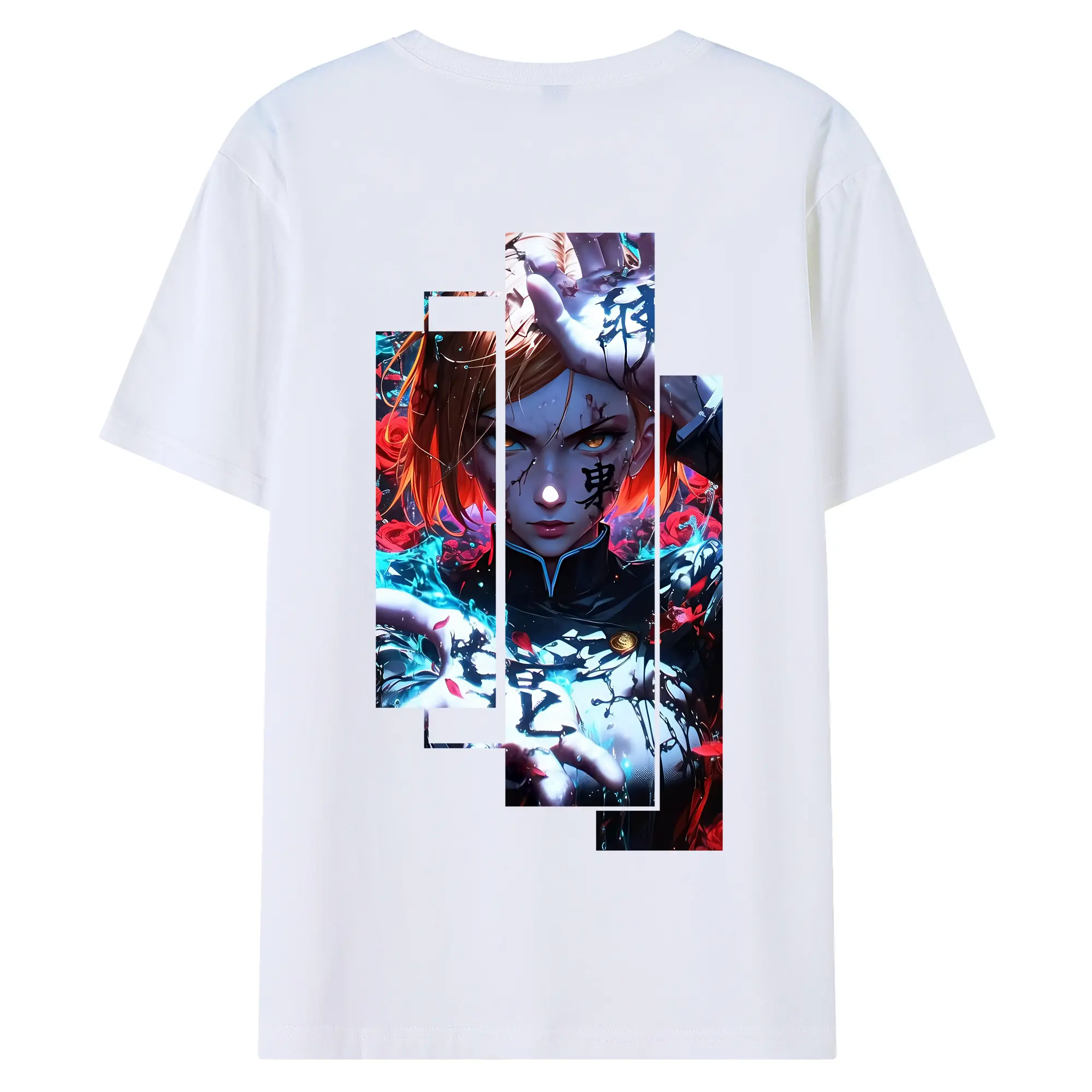 呪術廻戦 グッズ,釘崎 野薔薇 - 綿100％ 半袖Tシャツ ・ バックプリント ・ 快適 通気性 ・ 日常使い 散歩 スポーツ用