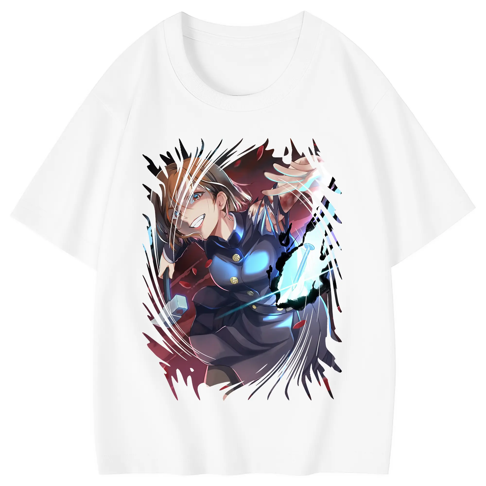 呪術廻戦 グッズ,釘崎 野薔薇 - 綿100％ キッズTシャツ ・ フロントプリント ・ 快適 通気性 ・ スポーツ カジュアル 散歩用