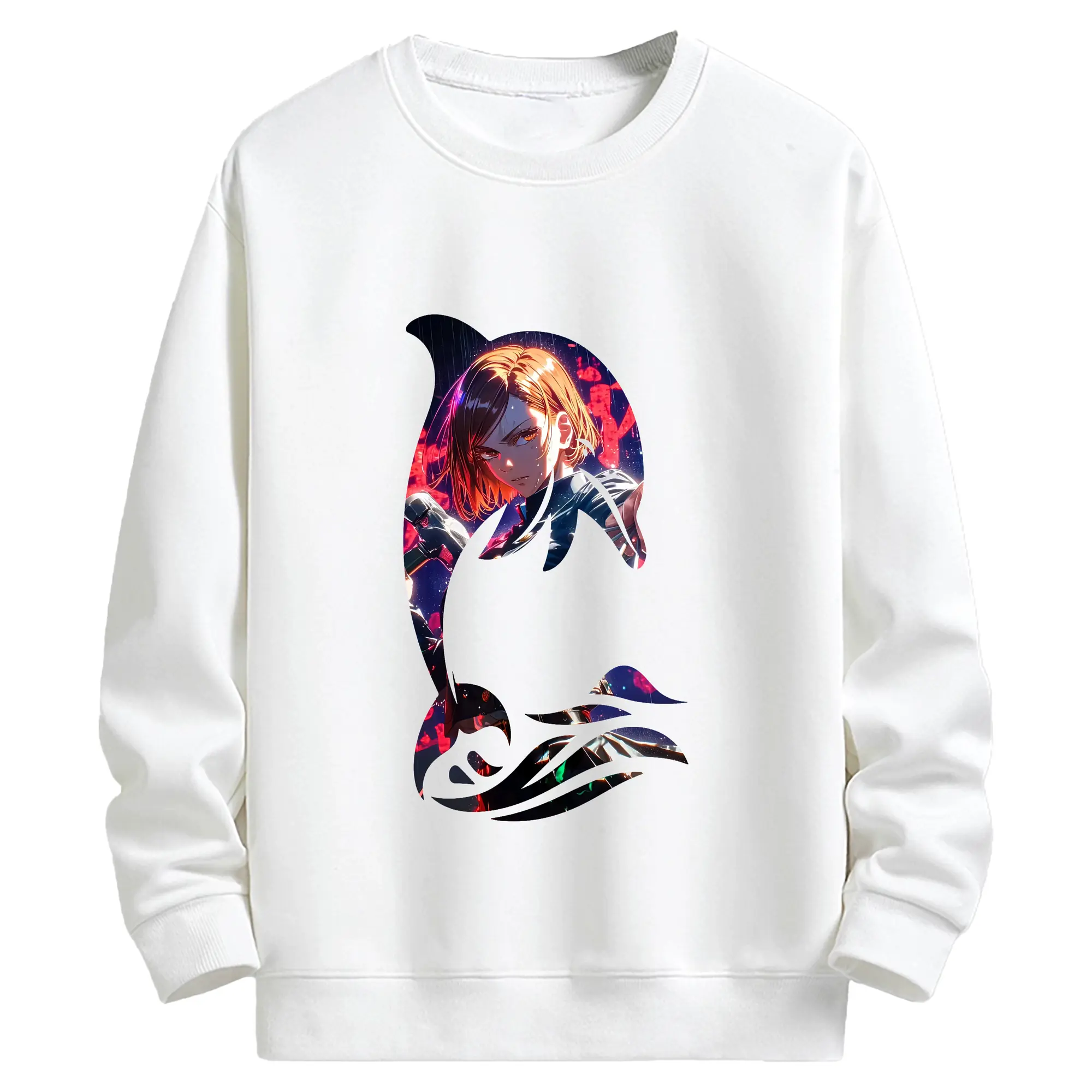 呪術廻戦 グッズ,釘崎 野薔薇 - 高品質 クルーネック スウェット ・ コットン59％ ポリエステル41％ ・ ユニセックス 長袖 トレーナー ・ カジュアル デイリー スポーツ 散歩用
