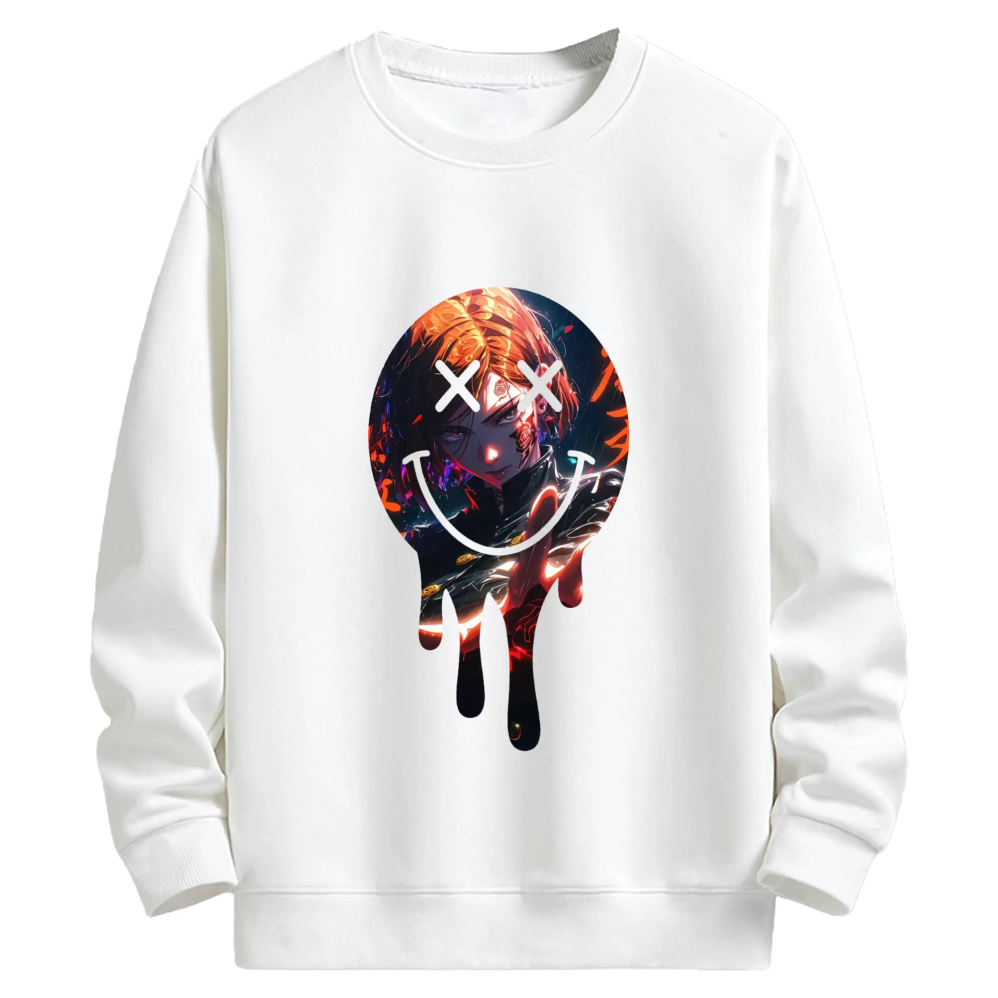 呪術廻戦 グッズ,釘崎 野薔薇 - 高品質 クルーネック スウェット ・ コットン59％ ポリエステル41％ ・ ユニセックス 長袖 トレーナー ・ カジュアル デイリー スポーツ 散歩用