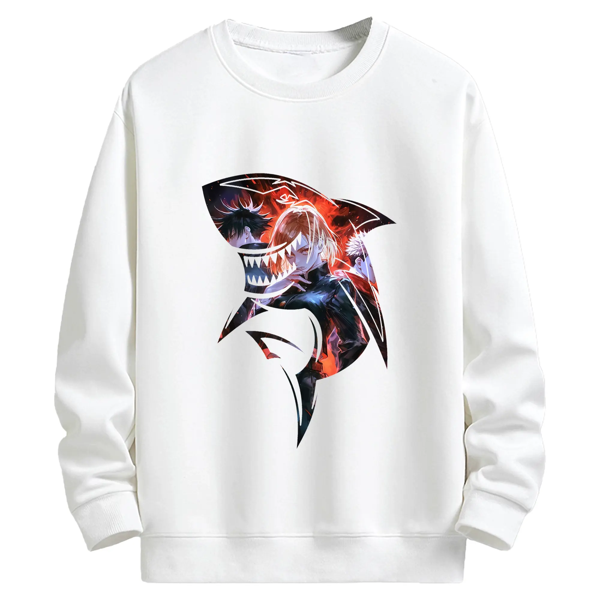 呪術廻戦 グッズ,釘崎 野薔薇 - 高品質 クルーネック スウェット ・ コットン59％ ポリエステル41％ ・ ユニセックス 長袖 トレーナー ・ カジュアル デイリー スポーツ 散歩用