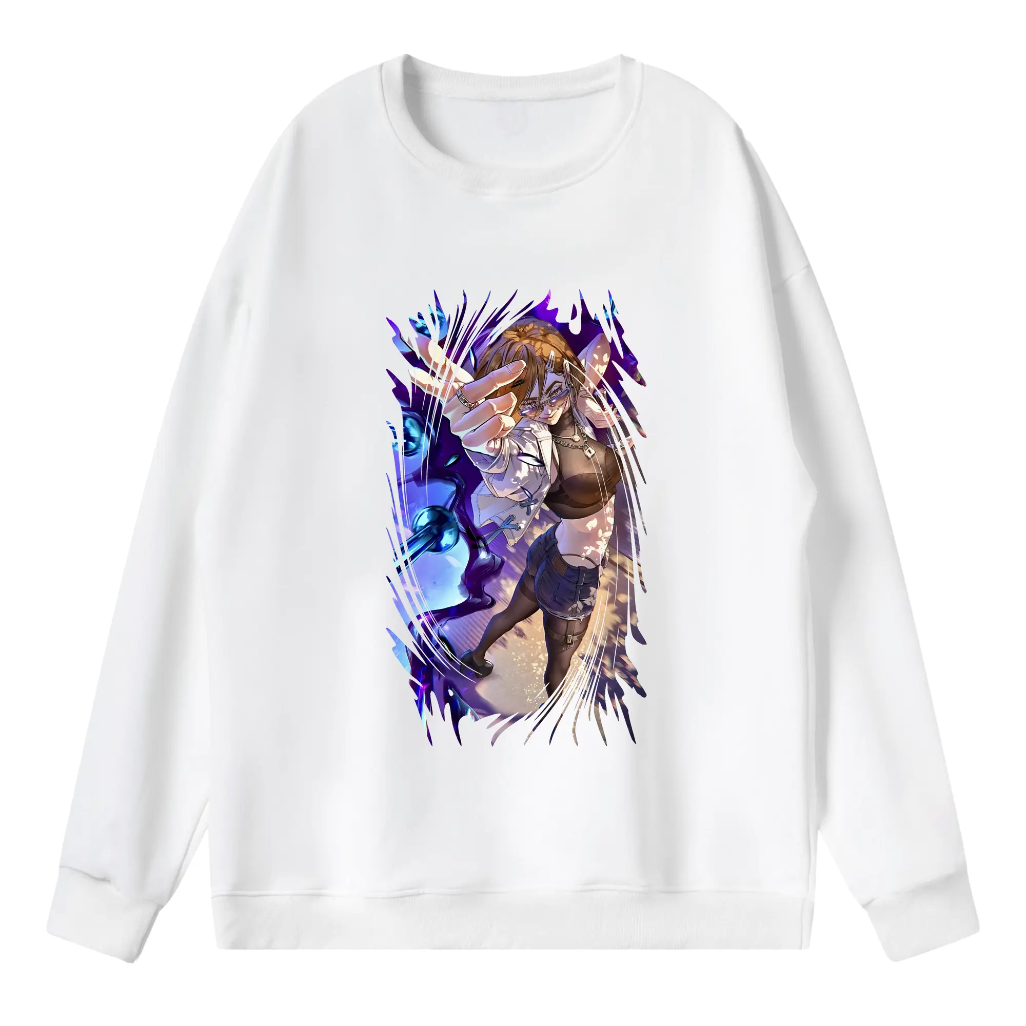 呪術廻戦 グッズ,釘崎 野薔薇 - 薄手 クルーネック スウェット 裏毛260g · ポリエステル 春秋向け カジュアル 男女兼用 · トレーナー デイリー スポーツ 散歩に最適