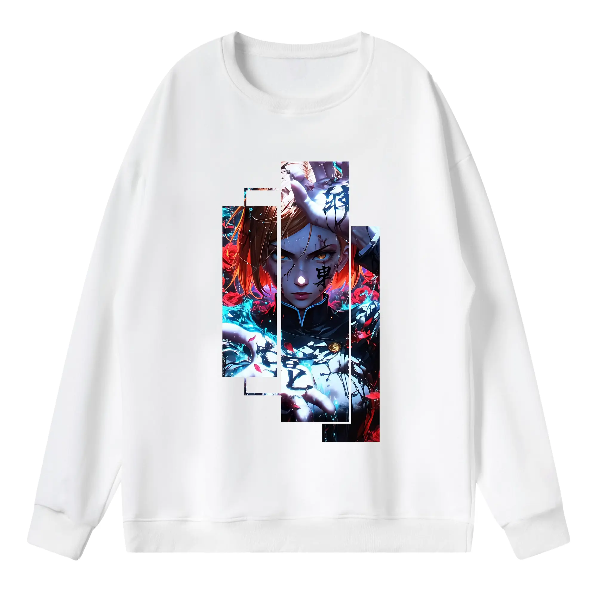 呪術廻戦 グッズ,釘崎 野薔薇 - 薄手 クルーネック スウェット 裏毛260g · ポリエステル 春秋向け カジュアル 男女兼用 · トレーナー デイリー スポーツ 散歩に最適