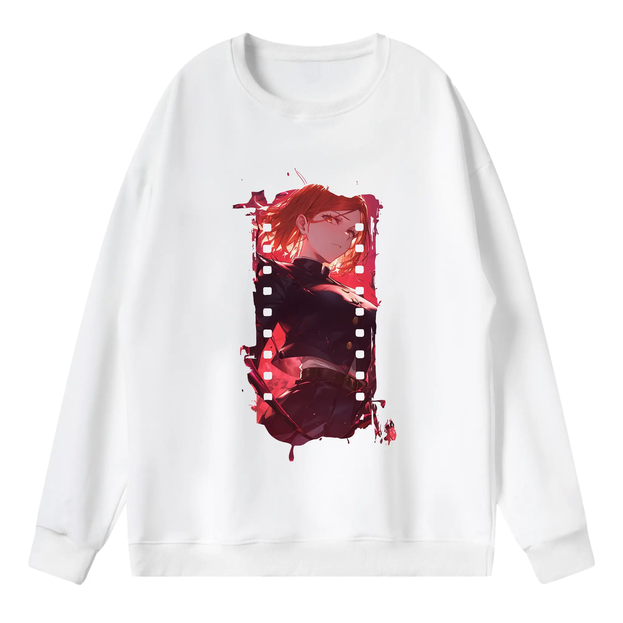 呪術廻戦 グッズ,釘崎 野薔薇 - 薄手 クルーネック スウェット 裏毛260g · ポリエステル 春秋向け カジュアル 男女兼用 · トレーナー デイリー スポーツ 散歩に最適