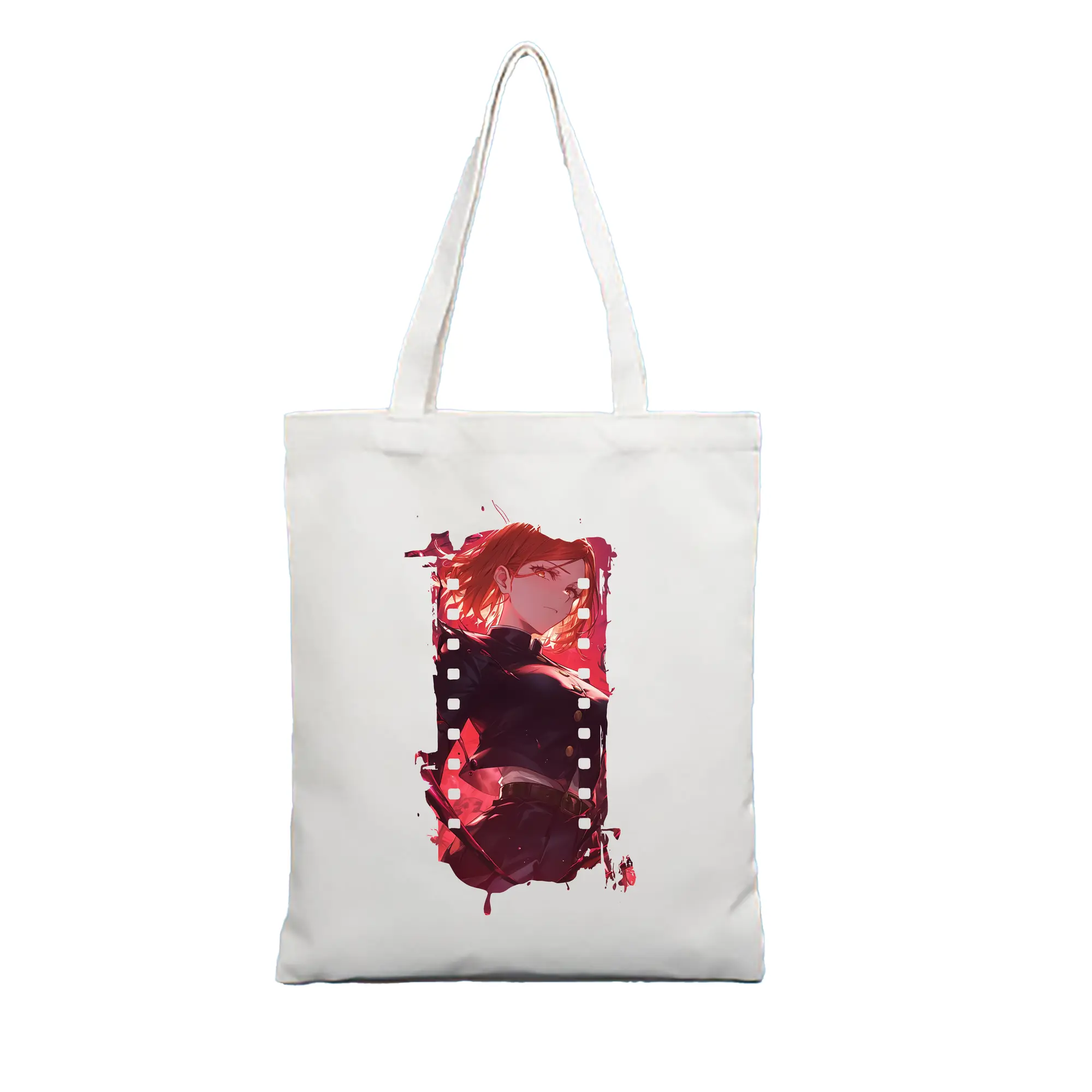 呪術廻戦 グッズ,釘崎 野薔薇 - 縦型キャンバス手提げバッグ（トートバッグ） ・ キャンバス素材 ・ ショッピング用 ・ 軽量 丈夫 お手入れ簡単