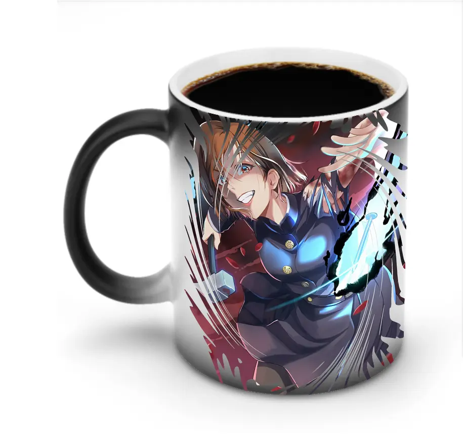 呪術廻戦 グッズ,釘崎 野薔薇 - 変色マグカップ ・ セラミック ・ 熱転写プリント ・ 耐久性 高品質 ・ ギフト・自宅用 コーヒー お茶