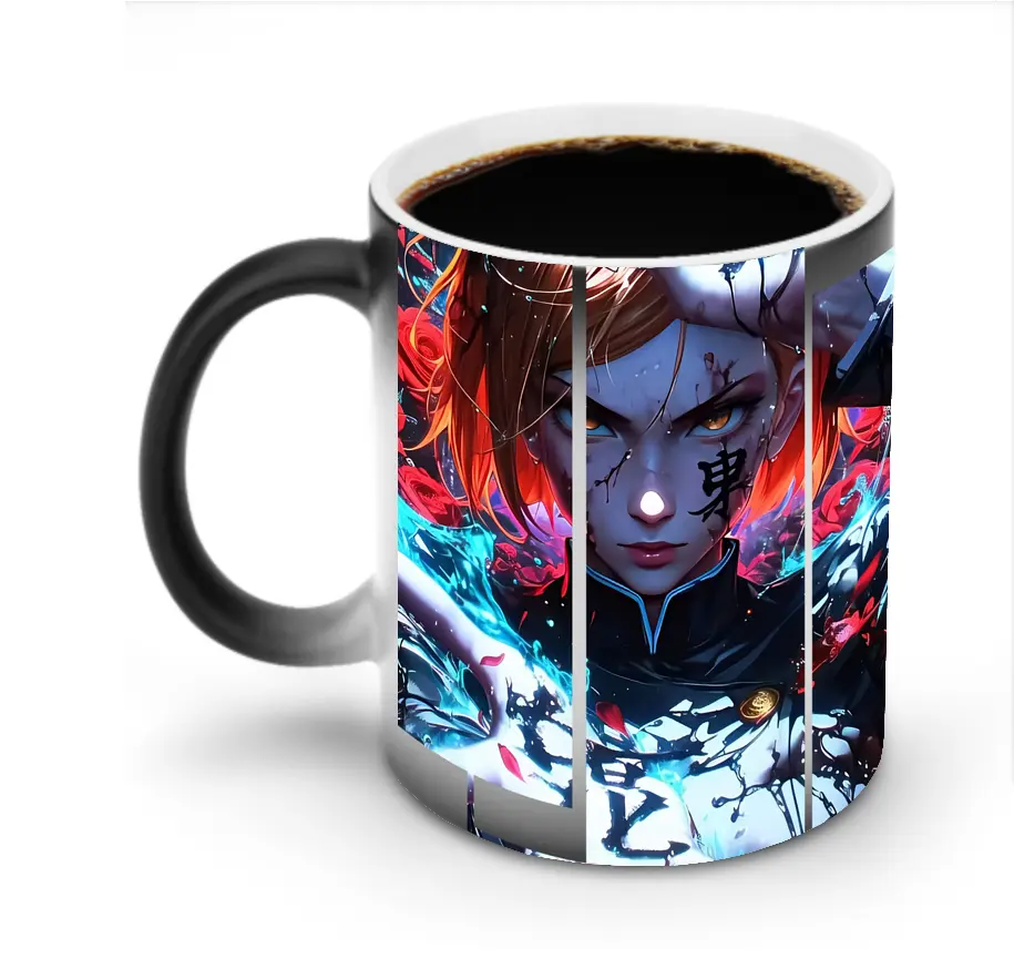 呪術廻戦 グッズ,釘崎 野薔薇 - 変色マグカップ ・ セラミック ・ 熱転写プリント ・ 耐久性 高品質 ・ ギフト・自宅用 コーヒー お茶