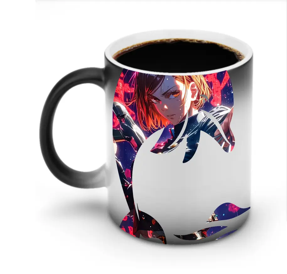 呪術廻戦 グッズ,釘崎 野薔薇 - 変色マグカップ ・ セラミック ・ 熱転写プリント ・ 耐久性 高品質 ・ ギフト・自宅用 コーヒー お茶