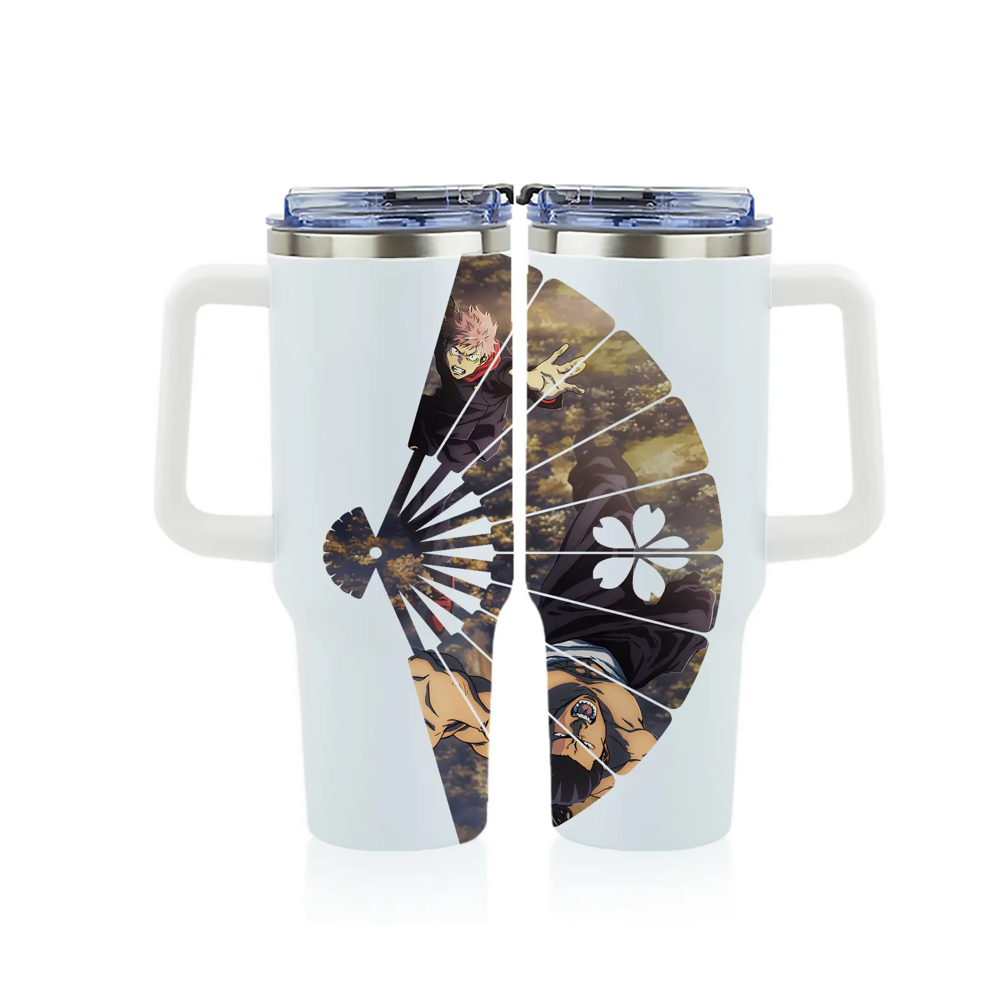 呪術廻戦 グッズ,東堂 葵 - 1200mL フルプリント車用タンブラー ・ 304ステンレス 内側 ・ 201ステンレス 外側 ・ 保温 保冷 ・ 通勤 ドライブ アウトドア用