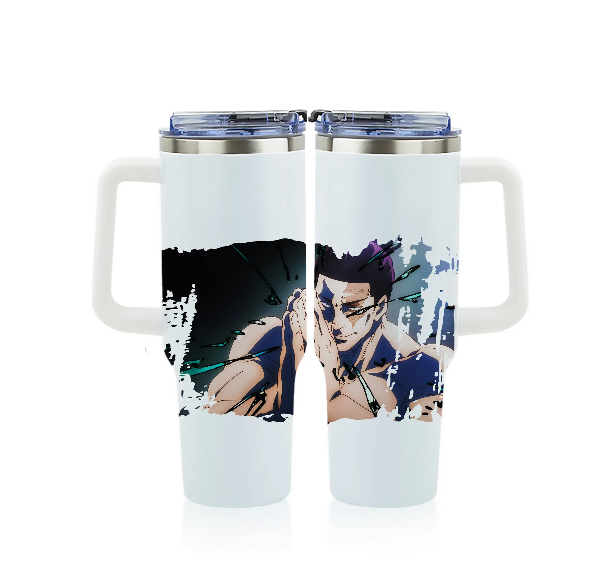 呪術廻戦 グッズ,東堂 葵 - 1200mL フルプリント車用タンブラー ・ 304ステンレス 内側 ・ 201ステンレス 外側 ・ 保温 保冷 ・ 通勤 ドライブ アウトドア用