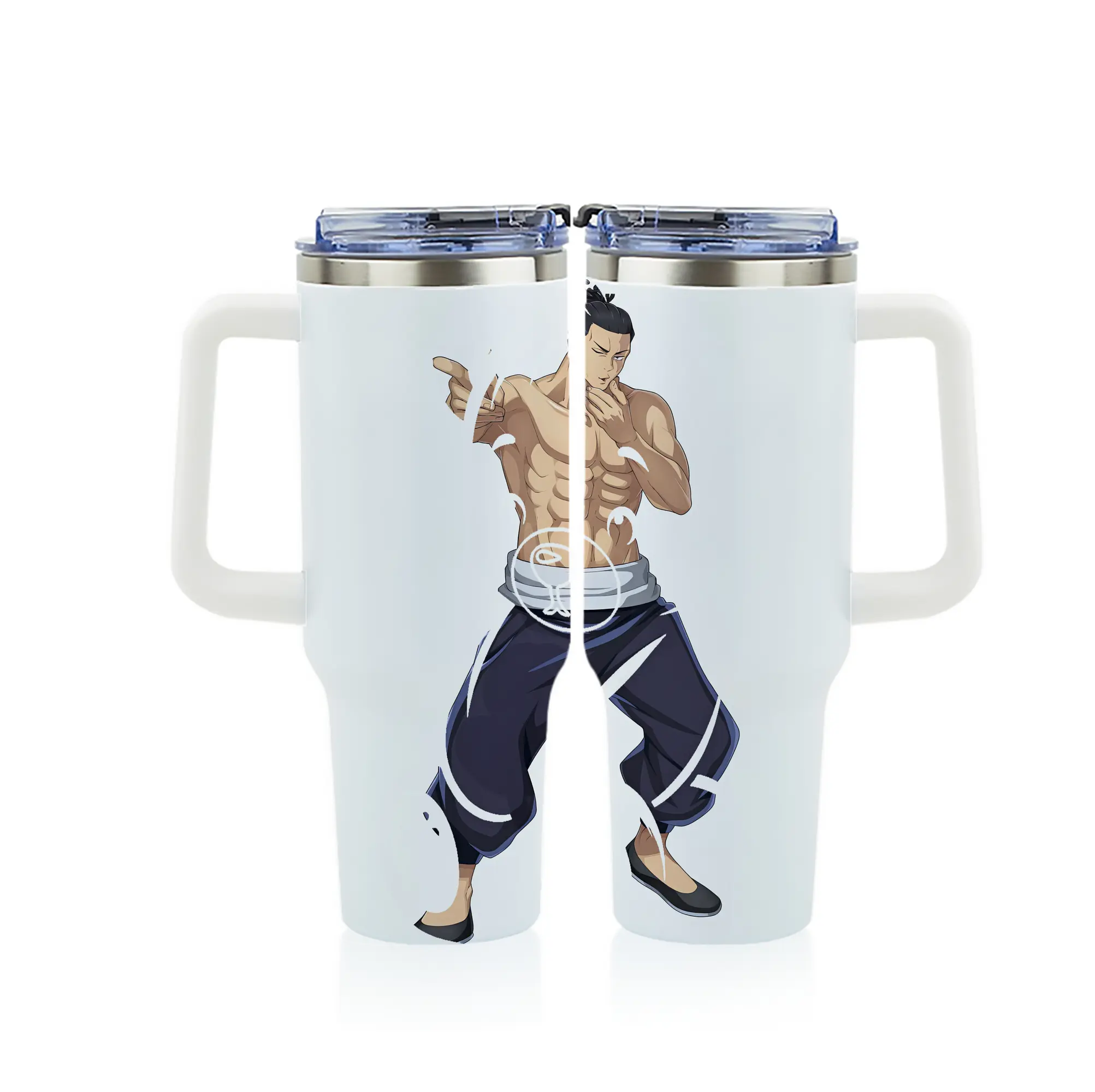 呪術廻戦 グッズ,東堂 葵 - 1200mL フルプリント車用タンブラー ・ 304ステンレス 内側 ・ 201ステンレス 外側 ・ 保温 保冷 ・ 通勤 ドライブ アウトドア用