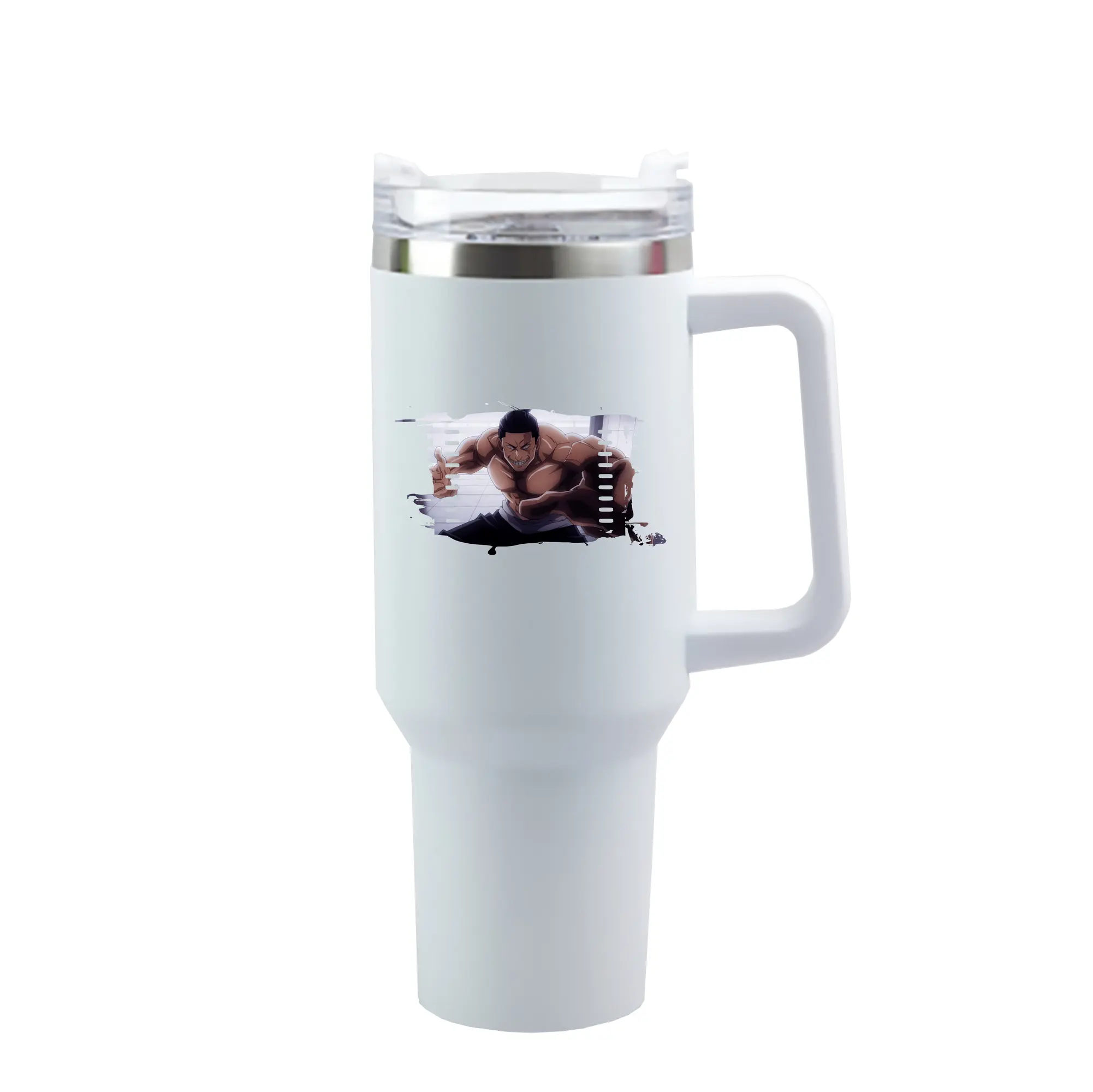 呪術廻戦 グッズ,東堂 葵 - 1200mL 車用タンブラー ・ クリスタルステッカー ・ 304ステンレス 内側 ・ 201ステンレス 外側 ・ 保温 保冷 ・ ハンドル＆ストロー付き ・ 通勤 ドライブ アウトドア用