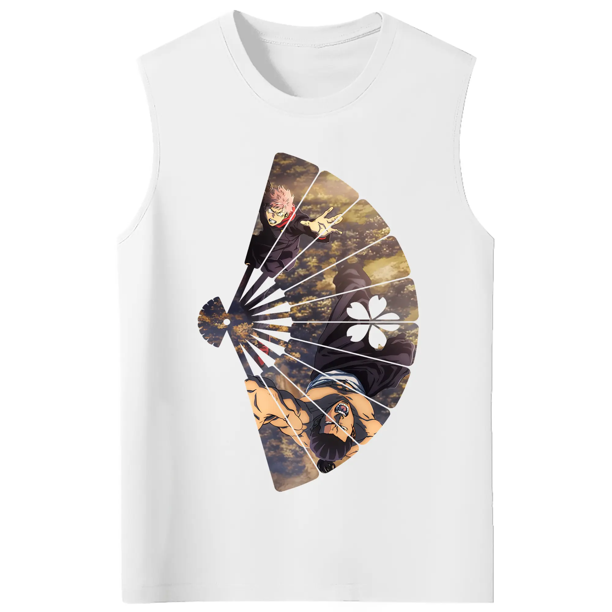 呪術廻戦 グッズ,東堂 葵 - コットン100％ タンクトップ ・ フロントプリント ・ タイトフィット ・ 快適 通気性 ・ スポーツ カジュアル 散歩用