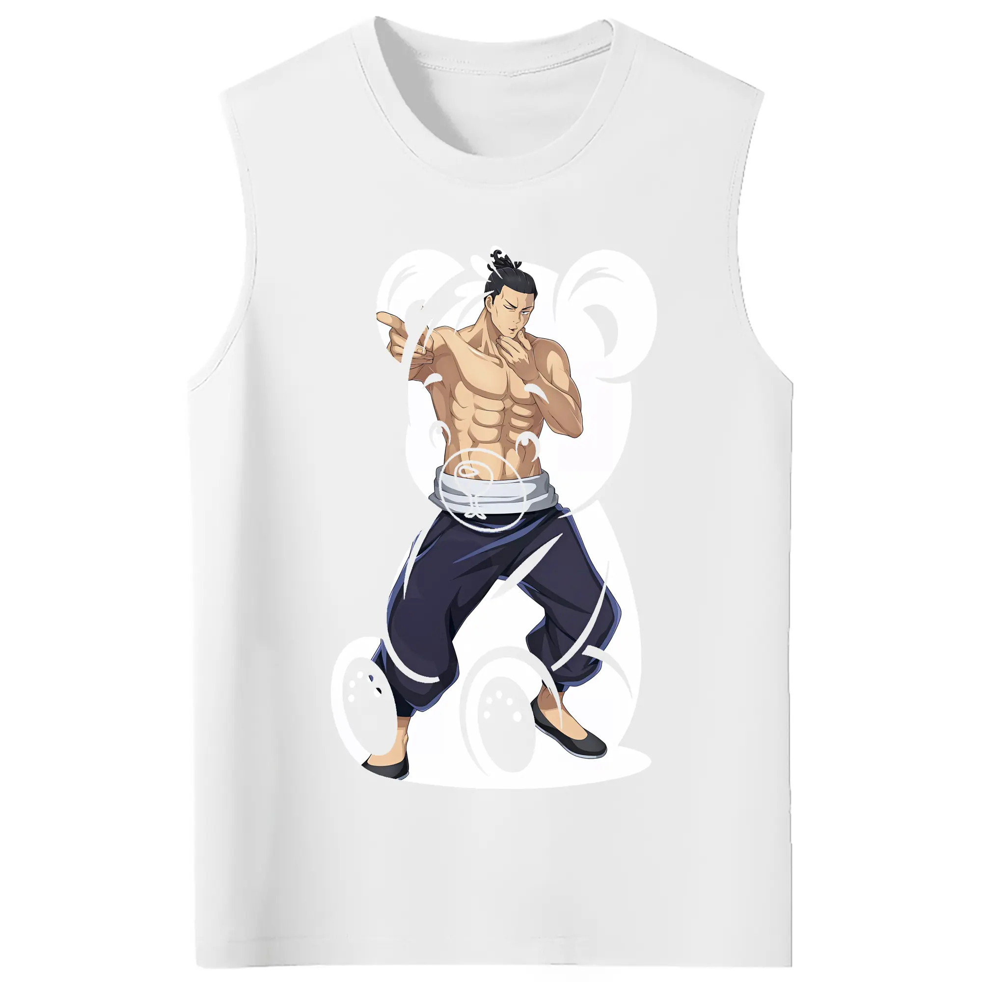 呪術廻戦 グッズ,東堂 葵 - コットン100％ タンクトップ ・ フロントプリント ・ タイトフィット ・ 快適 通気性 ・ スポーツ カジュアル 散歩用