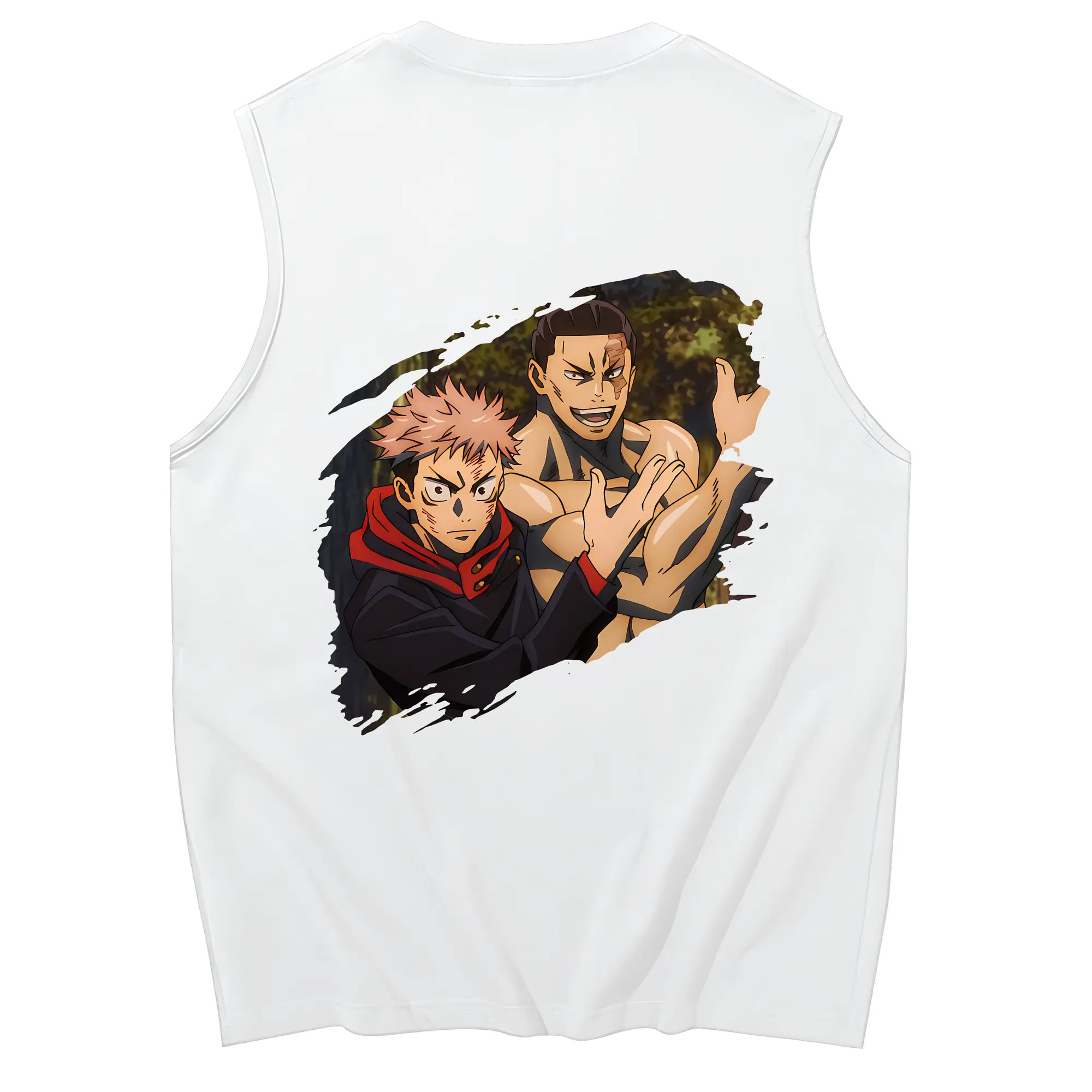 呪術廻戦 グッズ,東堂 葵 - コットン100％ タンクトップ ・ 背面プリント ・ タイトシルエット ・ 快適 通気性 ・ スポーツ カジュアル 散歩用