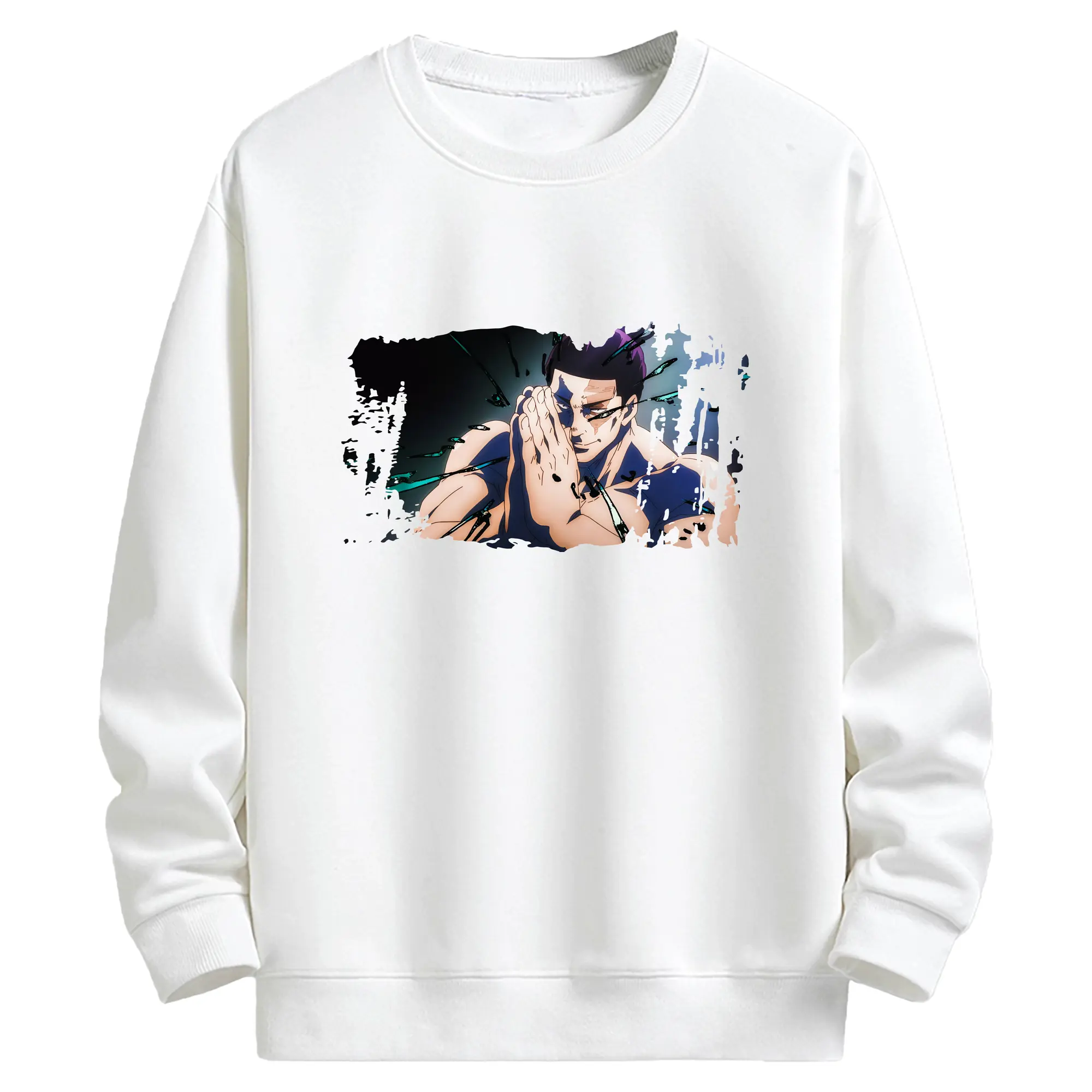 呪術廻戦 グッズ,東堂 葵 - 高品質 クルーネック スウェット ・ コットン59％ ポリエステル41％ ・ ユニセックス 長袖 トレーナー ・ カジュアル デイリー スポーツ 散歩用